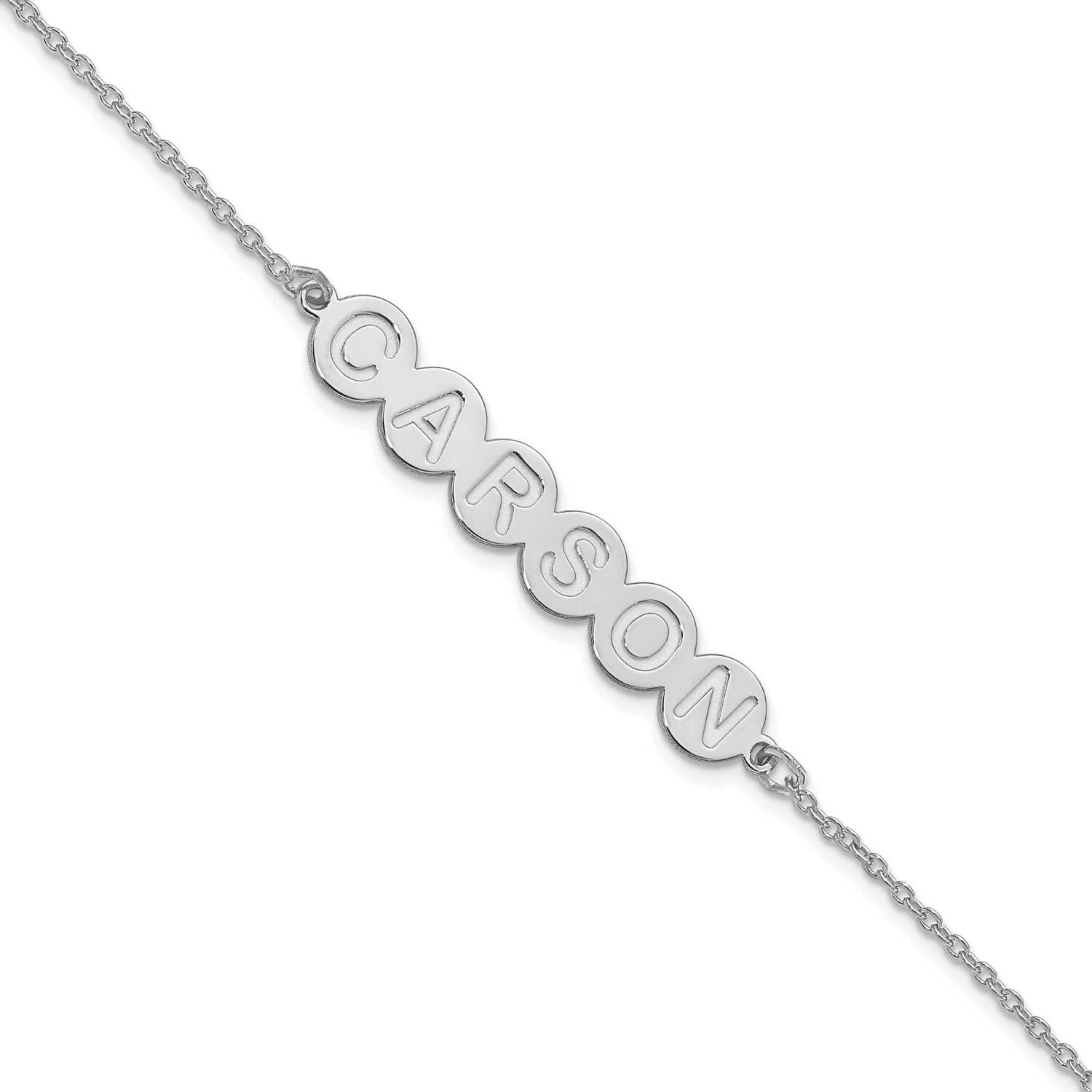 6 Letter Bubble Bracelet 7.5 Inch 10k White Gold 10XNA1311W, MPN: 10XNA1311W,