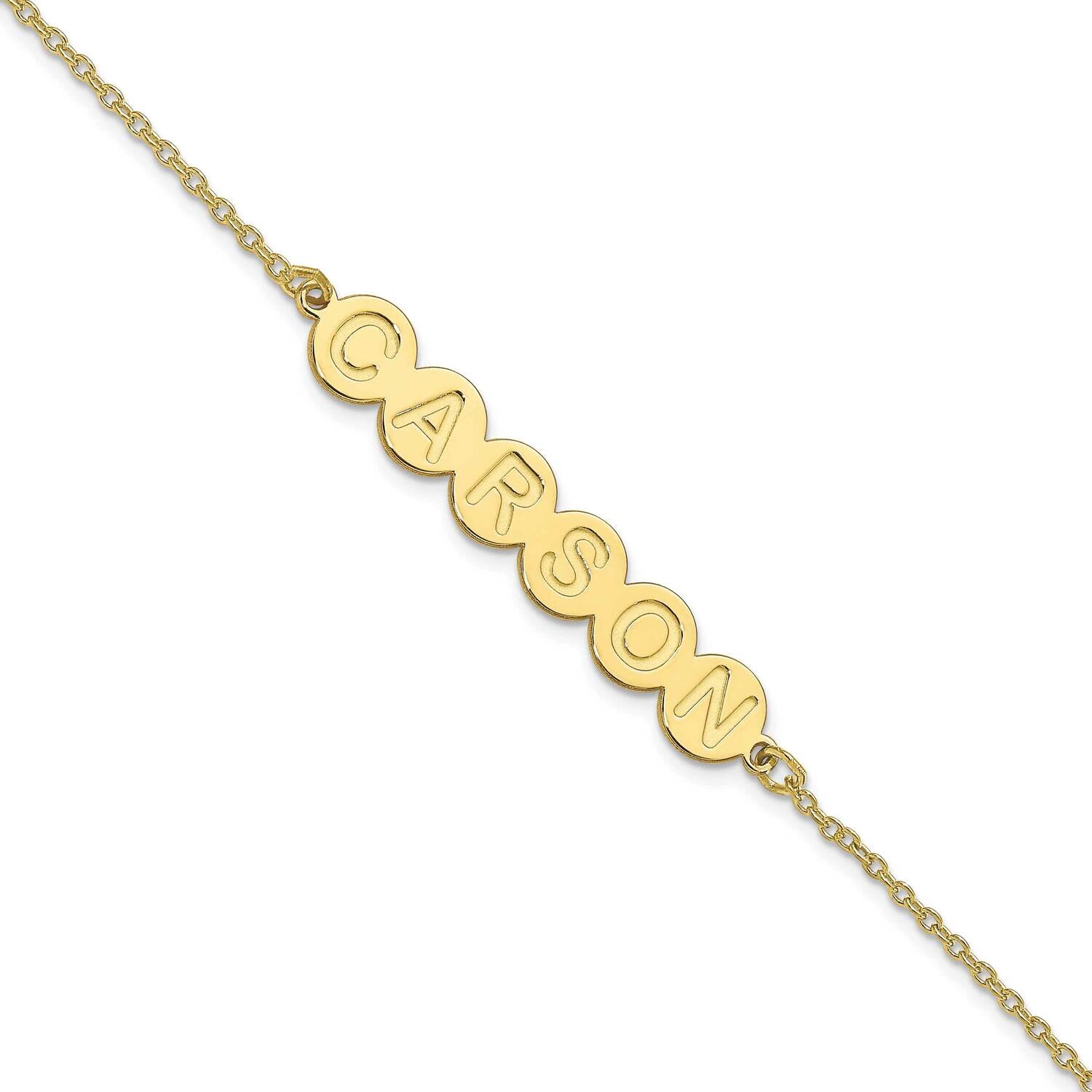 6 Letter Bubble Bracelet 7.5 Inch 10k Gold 10XNA1311Y, MPN: 10XNA1311Y, 196904159910