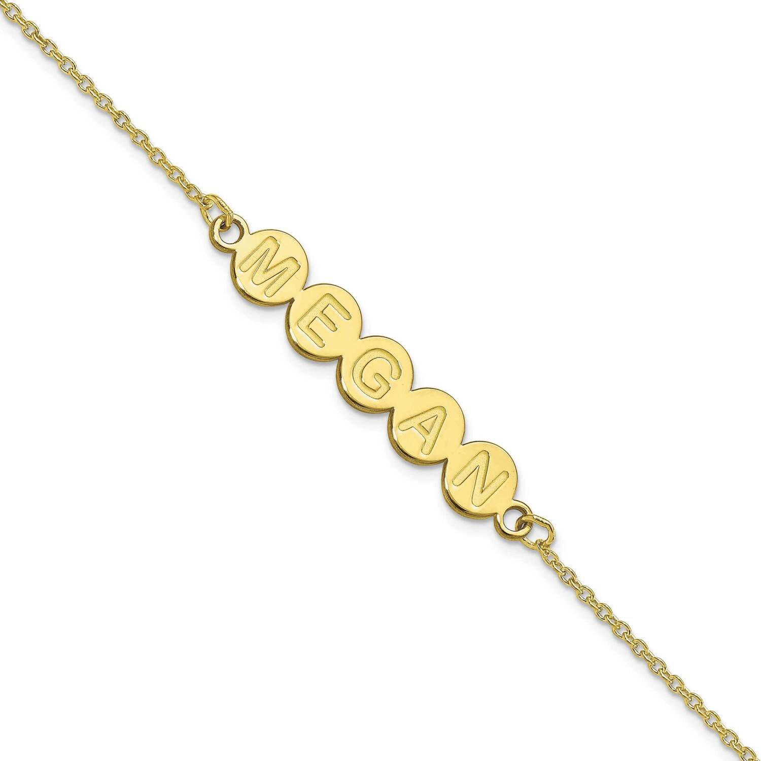 5 Letter Bubble Bracelet 7.5 Inch 10k Gold 10XNA1312Y, MPN: 10XNA1312Y, 196904159903