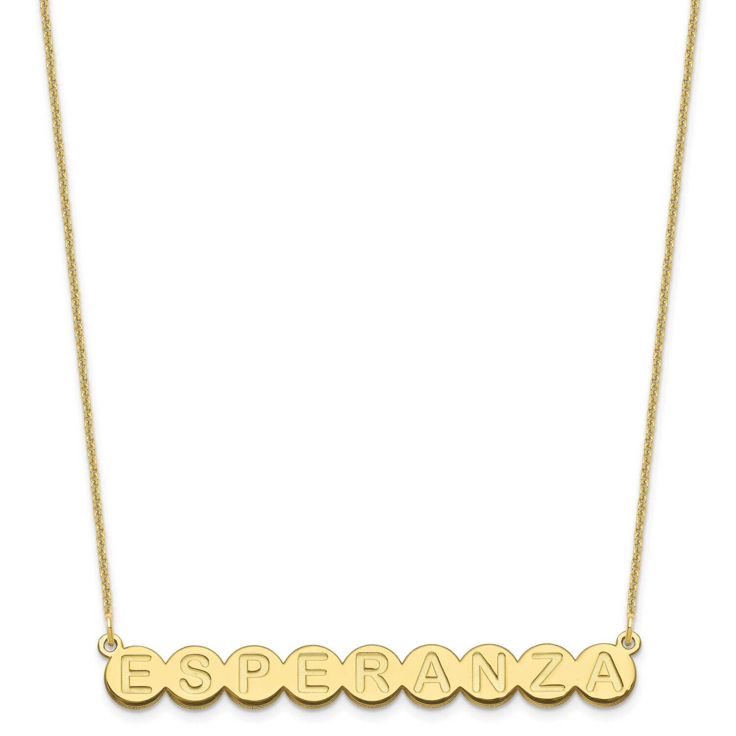 9 Letter Bubble Necklace 10k Gold 10XNA1317Y, MPN: 10XNA1317Y, 196904158678