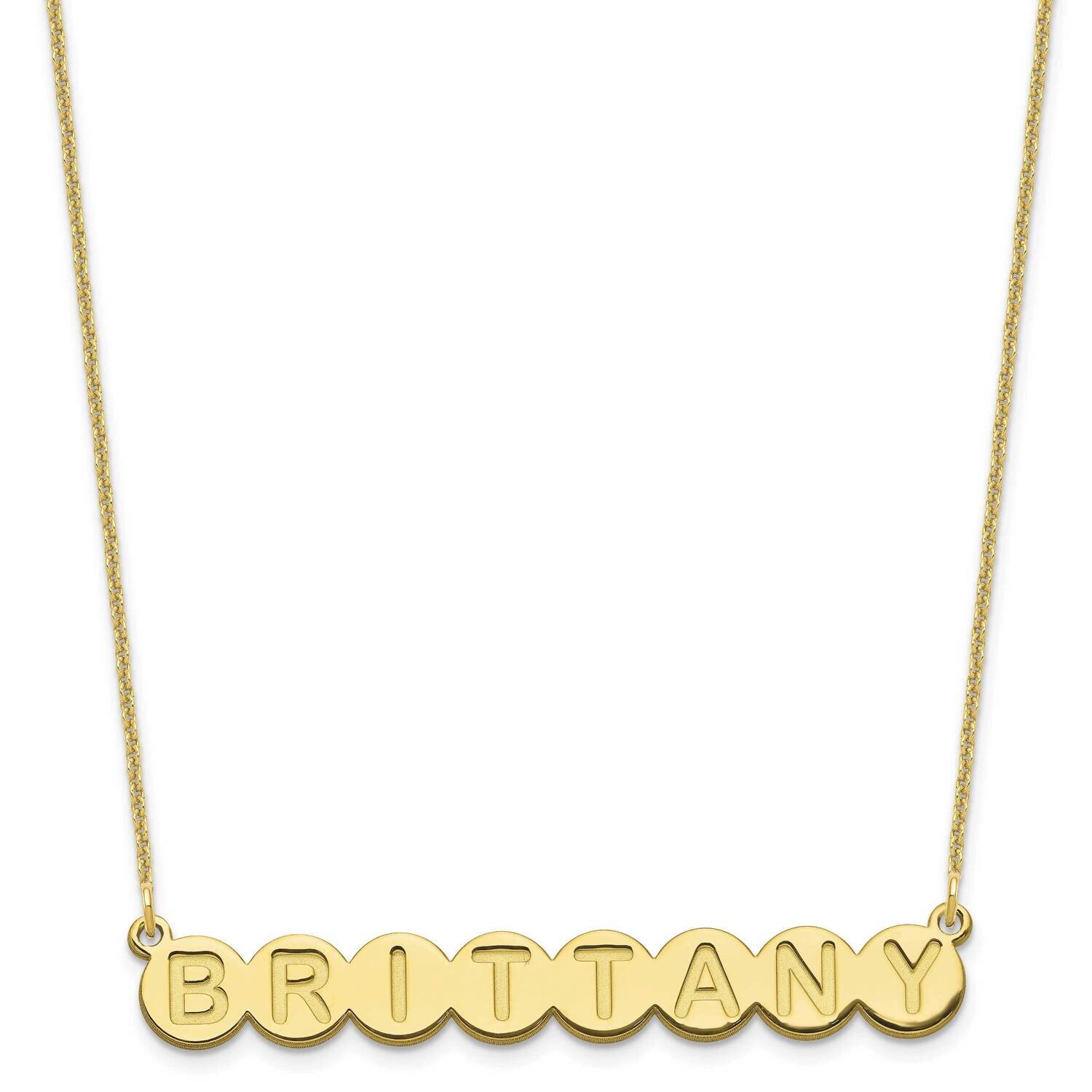 8 Letter Bubble Necklace 10k Gold 10XNA1318Y, MPN: 10XNA1318Y, 196904158661