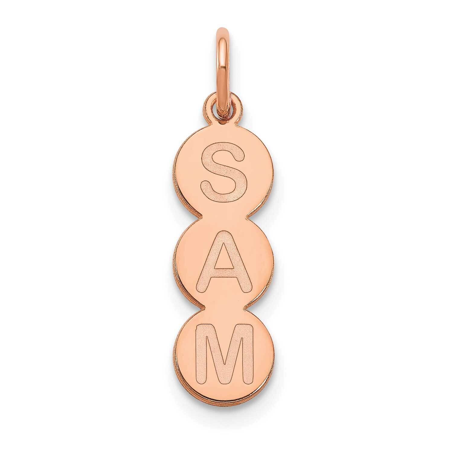 3 Letter Bubble Pendant 10k Rose Gold 10XNA1332R, MPN: 10XNA1332R,