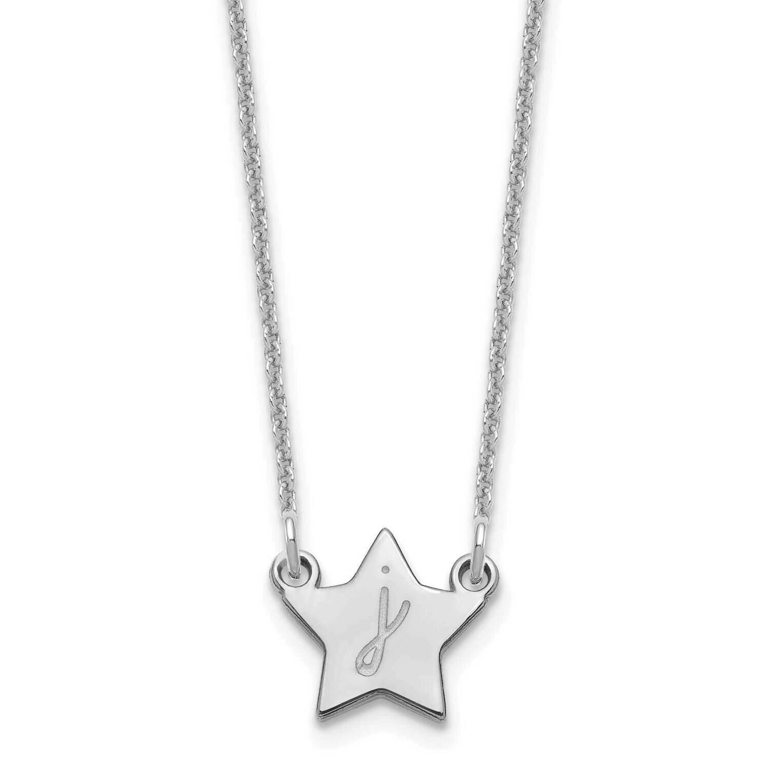 Initial Star Necklace 10k White Gold 10XNA1350W