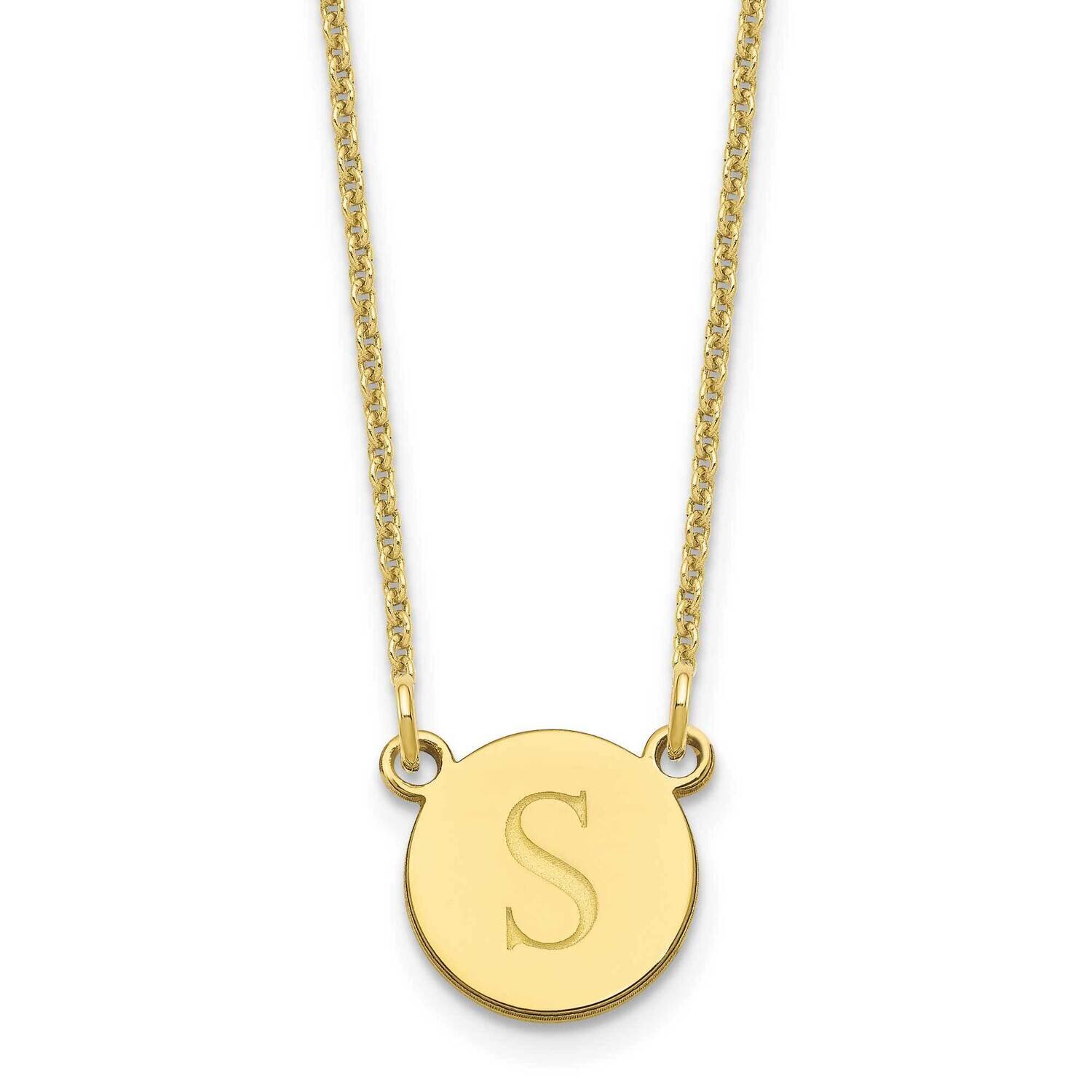 Initial Circle Necklace 10k Gold 10XNA1351Y, MPN: 10XNA1351Y, 196904158548
