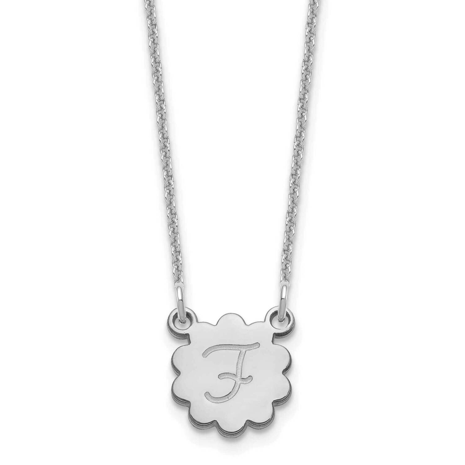 Initial Flower Necklace 10k White Gold 10XNA1352W, MPN: 10XNA1352W,