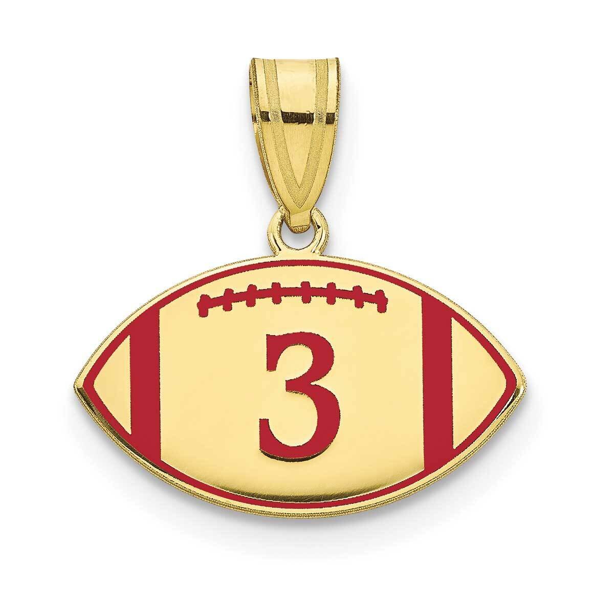 Personalized Football with Epoxy Pendant 10k Gold 10XNA1361Y, MPN: 10XNA1361Y,