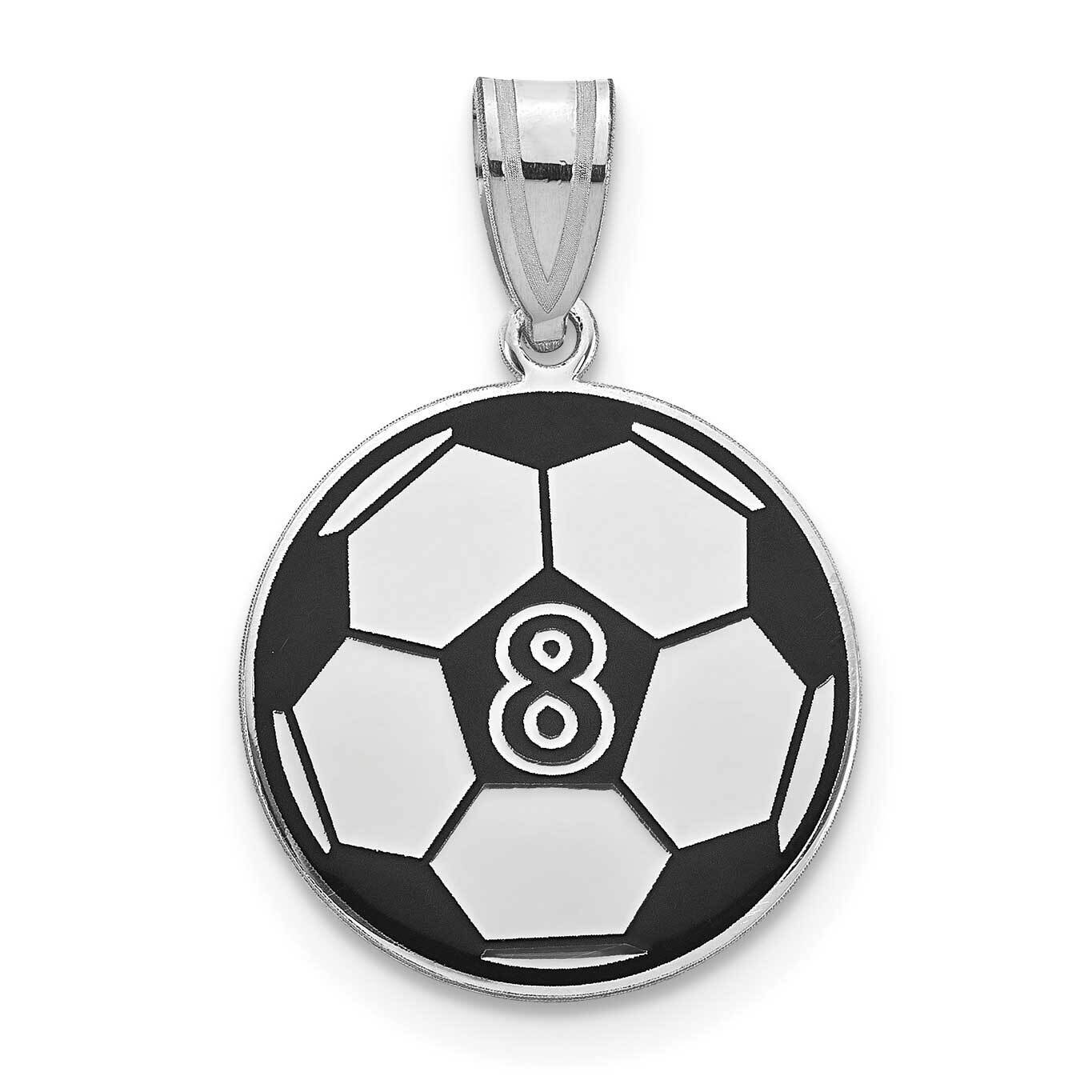 Personalized Soccer Ball with Epoxy Pendant 10k White Gold 10XNA1365W, MPN: 10XNA1365W,