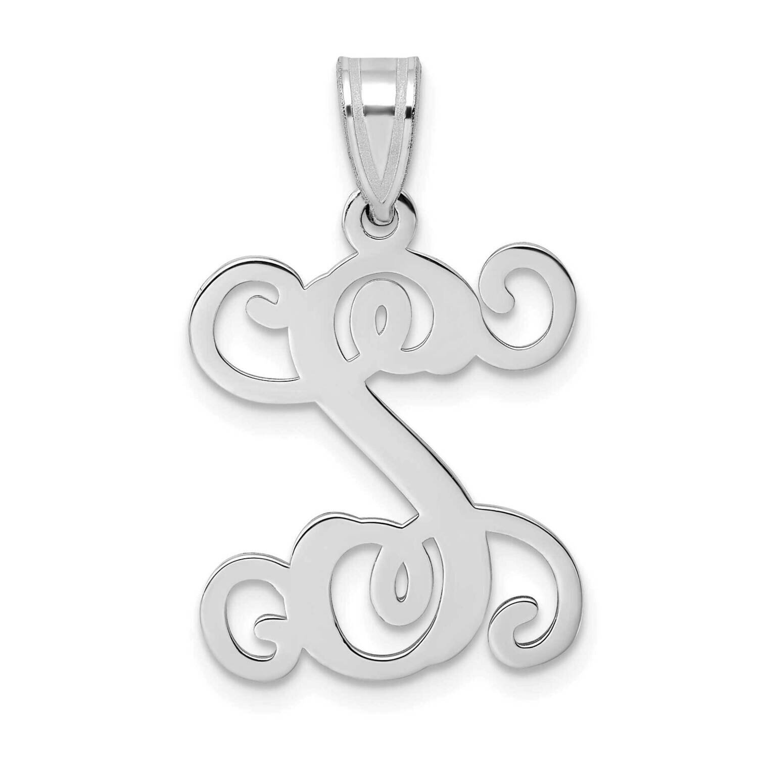 Initial Letter S Pendant 10k White Gold 10XNA518W/S, MPN: 10XNA518W/S,