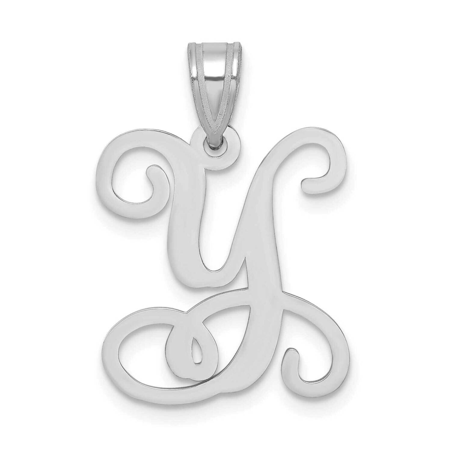 Initial Letter Y Pendant 10k White Gold 10XNA518W/Y, MPN: 10XNA518W/Y,