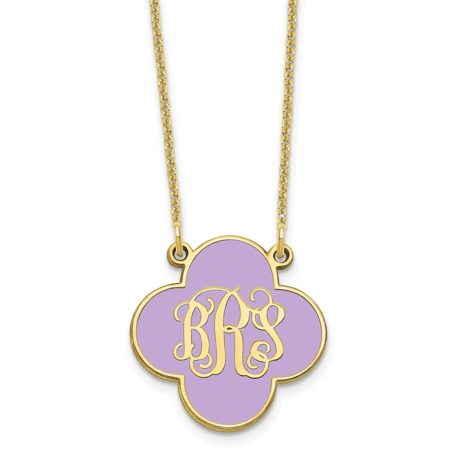 Epoxied Clover Monogram Necklace 10k Gold 10XNA602Y, MPN: 10XNA602Y, 196904158517