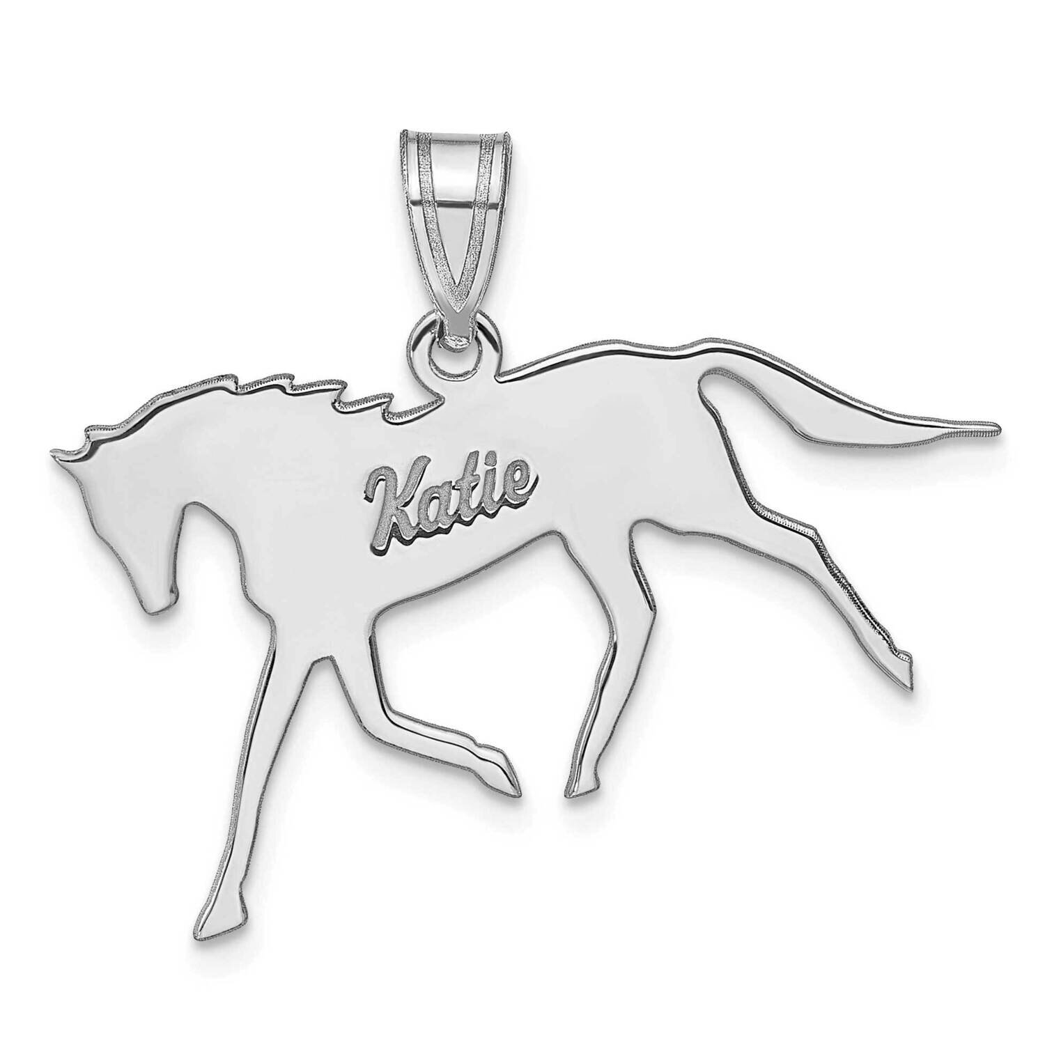 Personalized Horse Pendant 10k White Gold 10XNA690W, MPN: 10XNA690W,
