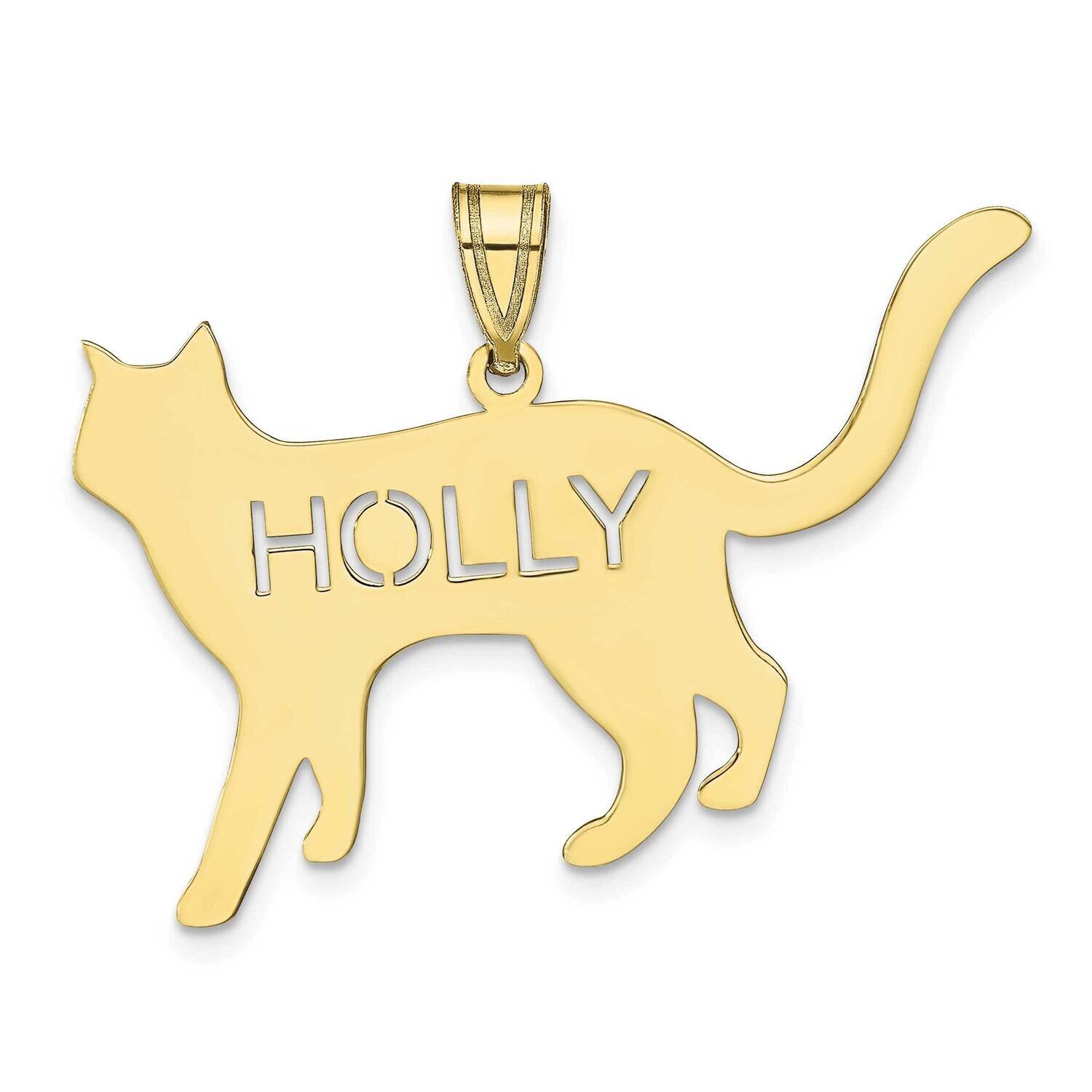 Personalized Cat Pendant 10k Gold 10XNA692Y