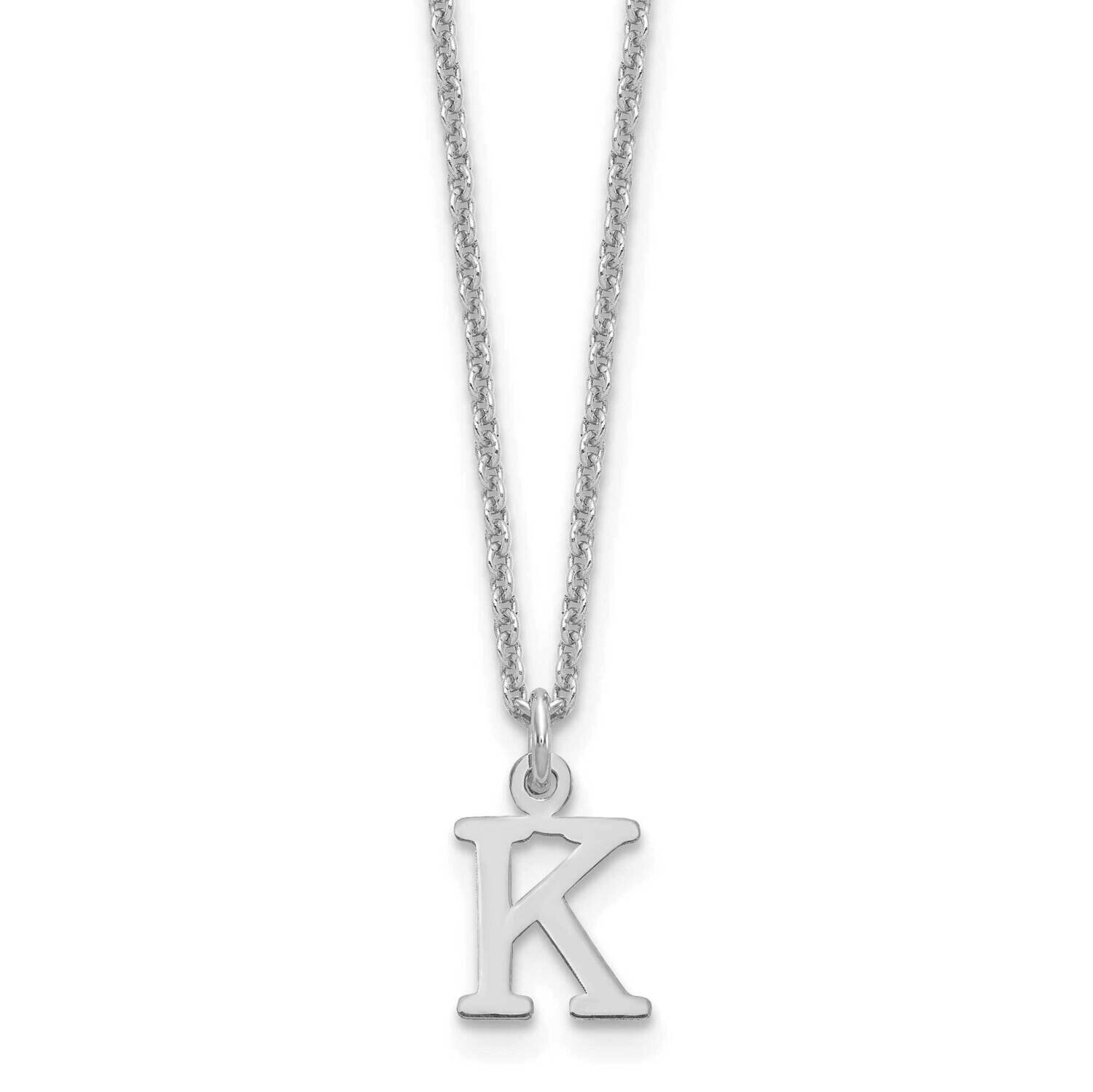 Cutout Letter K Initial Necklace 10k White Gold 10XNA727W/K, MPN: 10XNA727W/K,