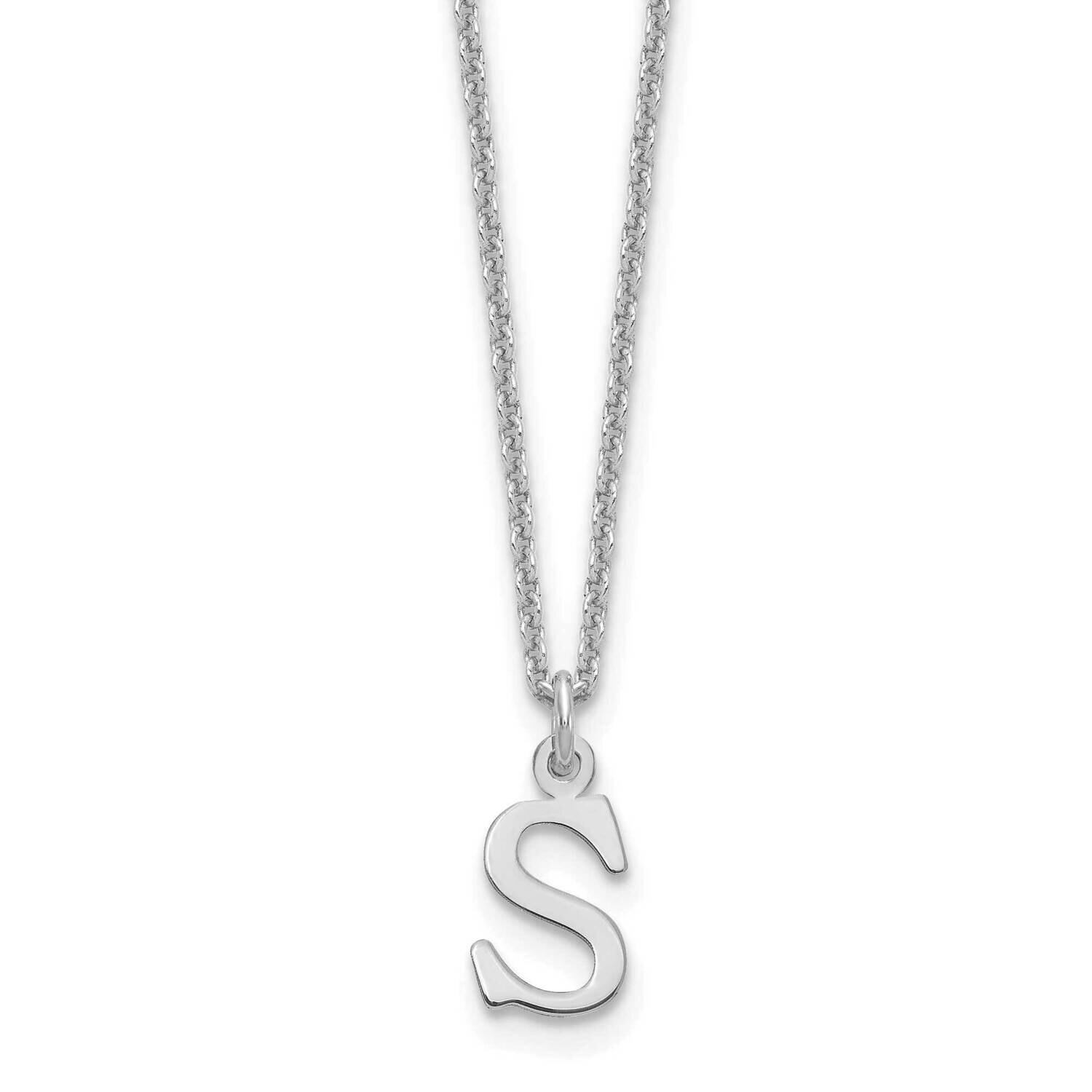 Cutout Letter S Initial Necklace 10k White Gold 10XNA727W/S, MPN: 10XNA727W/S,