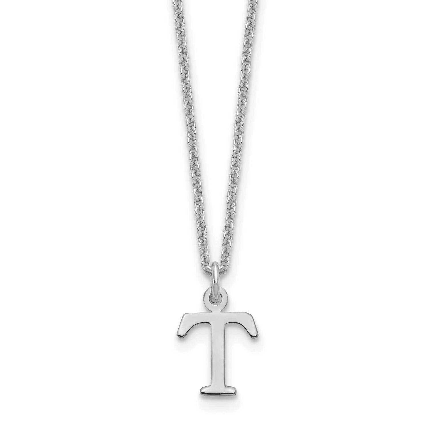 Cutout Letter T Initial Necklace 10k White Gold 10XNA727W/T, MPN: 10XNA727W/T,