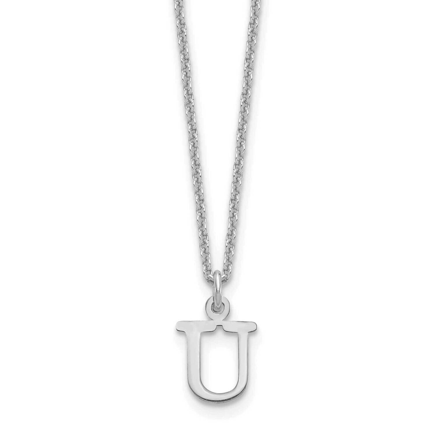 Cutout Letter U Initial Necklace 10k White Gold 10XNA727W/U, MPN: 10XNA727W/U,