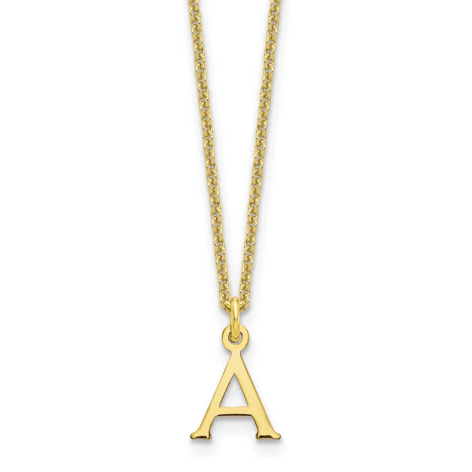 Cutout Letter A Initial Necklace 10k Gold 10XNA727Y/A, MPN: 10XNA727Y/A,