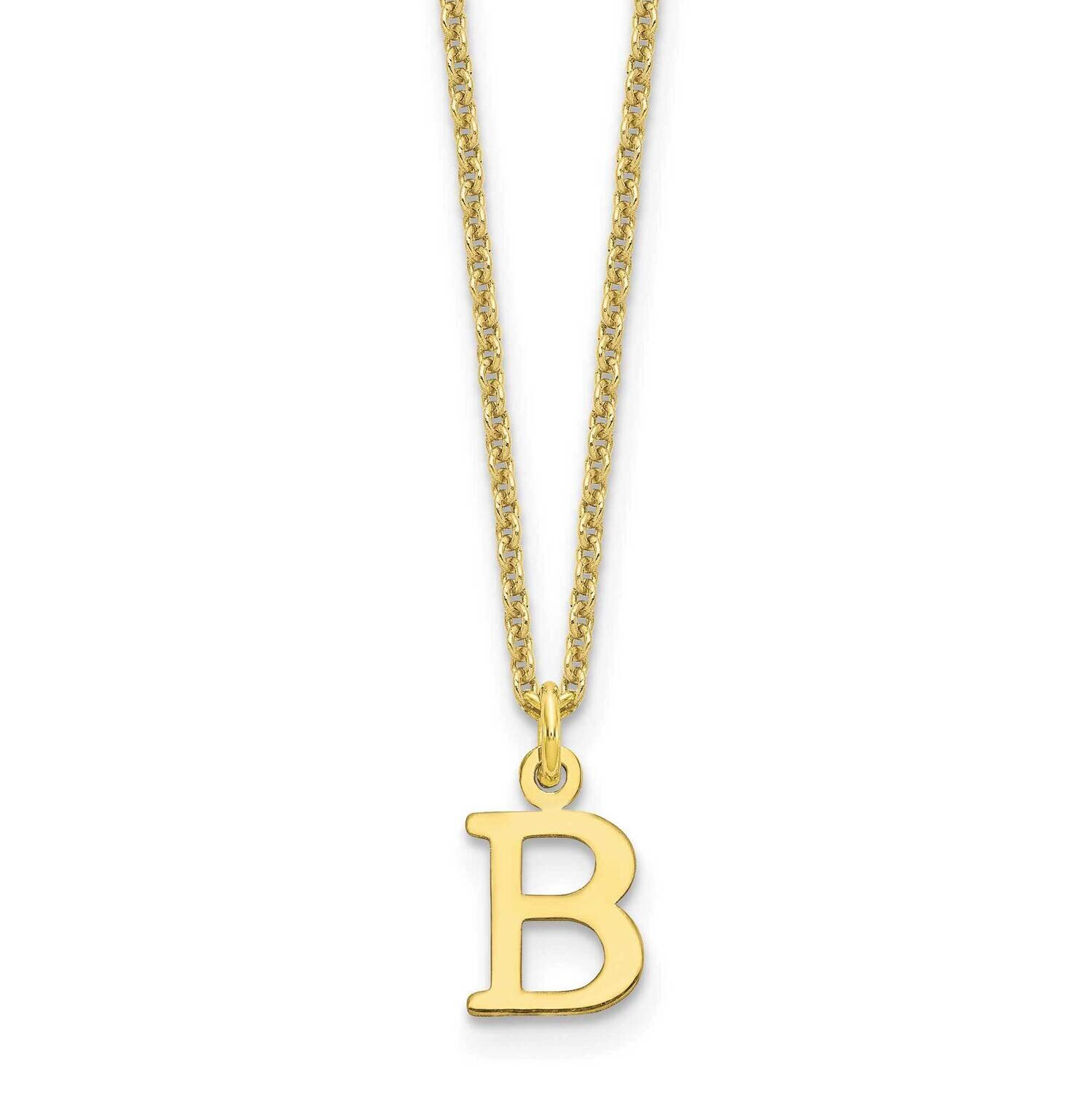 Cutout Letter B Initial Necklace 10k Gold 10XNA727Y/B