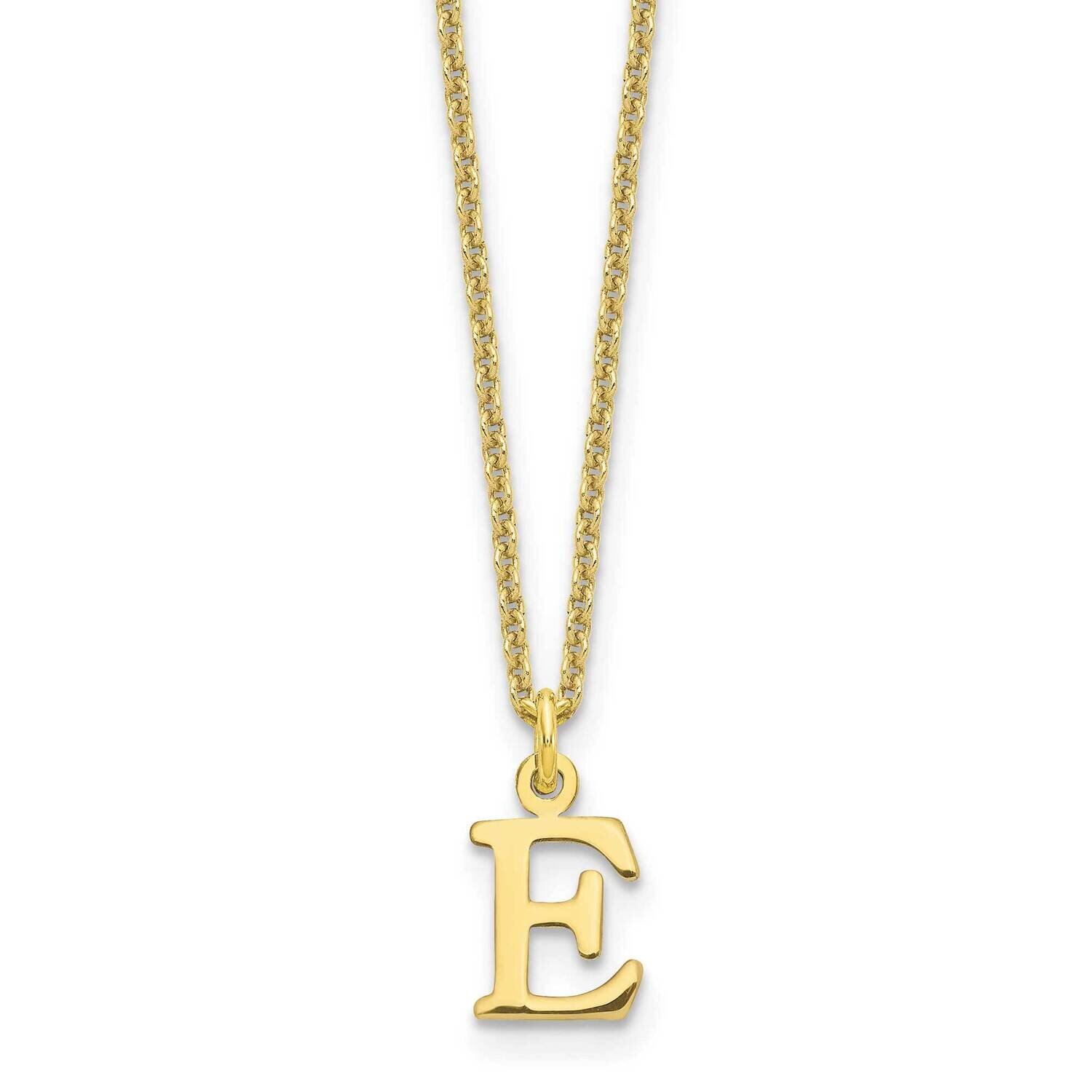 Cutout Letter E Initial Necklace 10k Gold 10XNA727Y/E, MPN: 10XNA727Y/E,