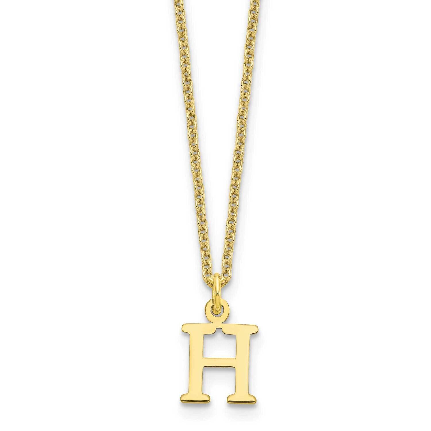 Cutout Letter H Initial Necklace 10k Gold 10XNA727Y/H, MPN: 10XNA727Y/H,