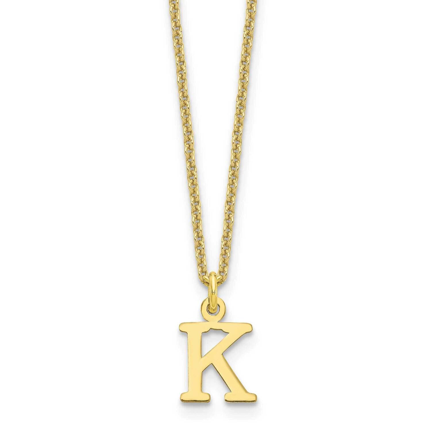 Cutout Letter K Initial Necklace 10k Gold 10XNA727Y/K, MPN: 10XNA727Y/K,