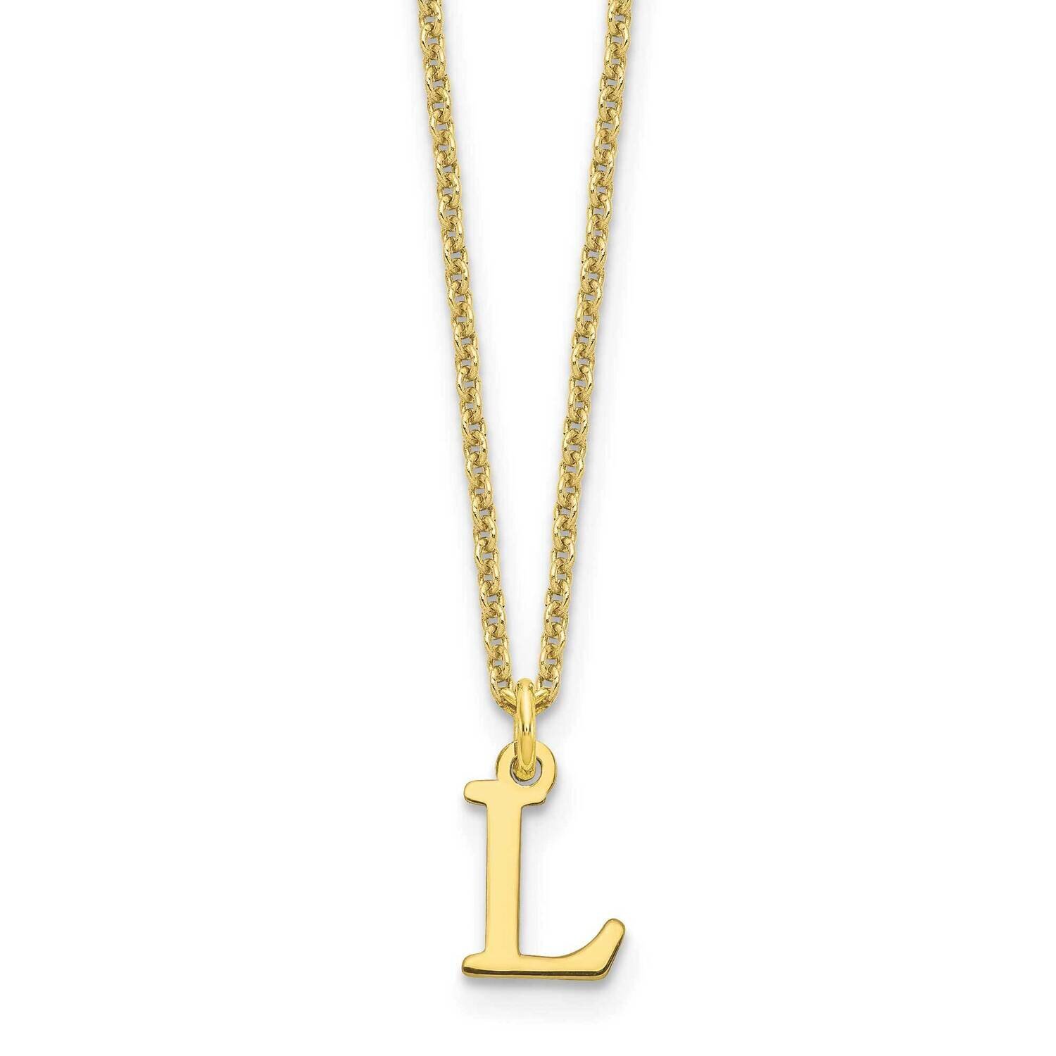 Cutout Letter L Initial Necklace 10k Gold 10XNA727Y/L