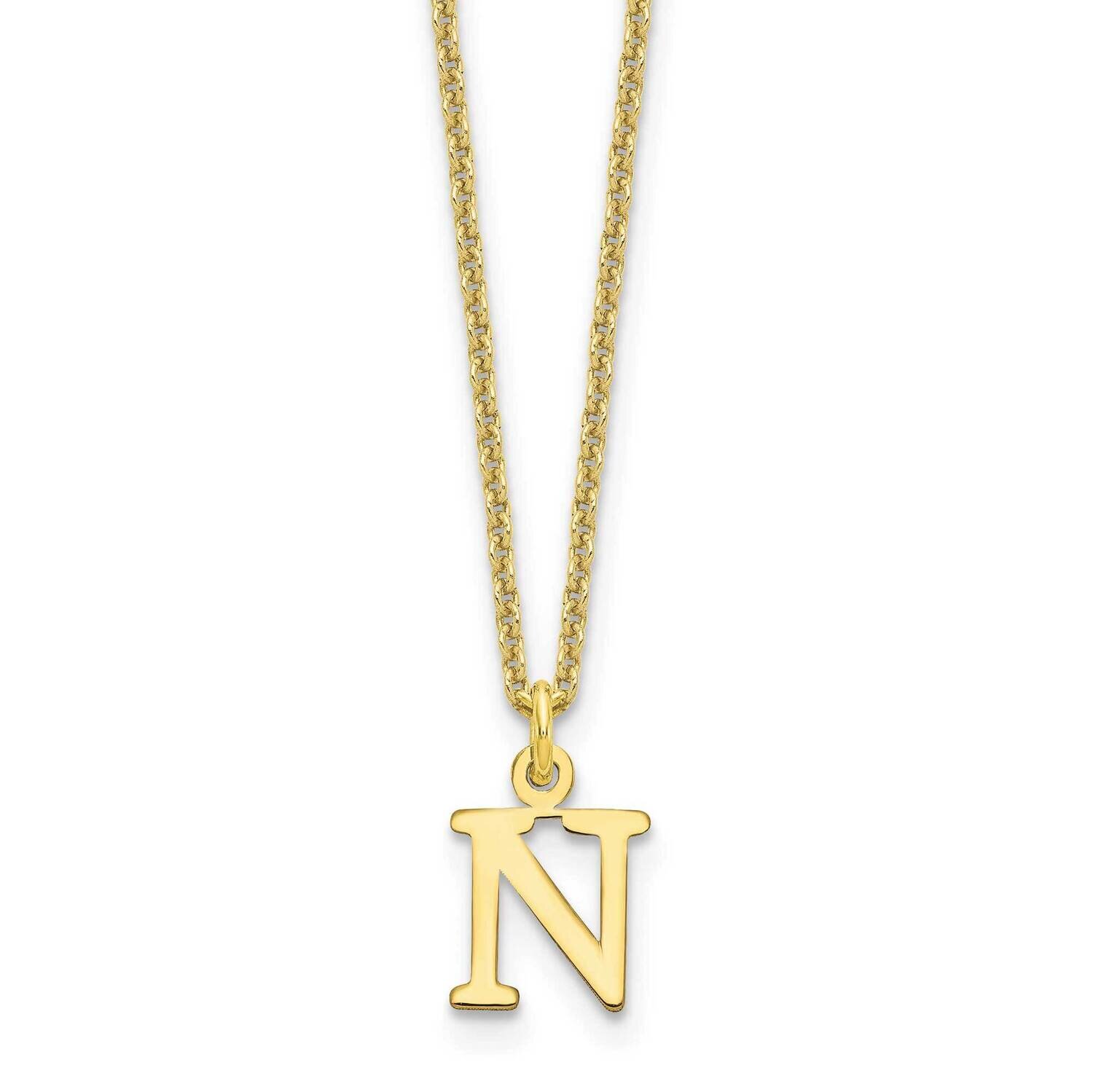Cutout Letter N Initial Necklace 10k Gold 10XNA727Y/N, MPN: 10XNA727Y/N,