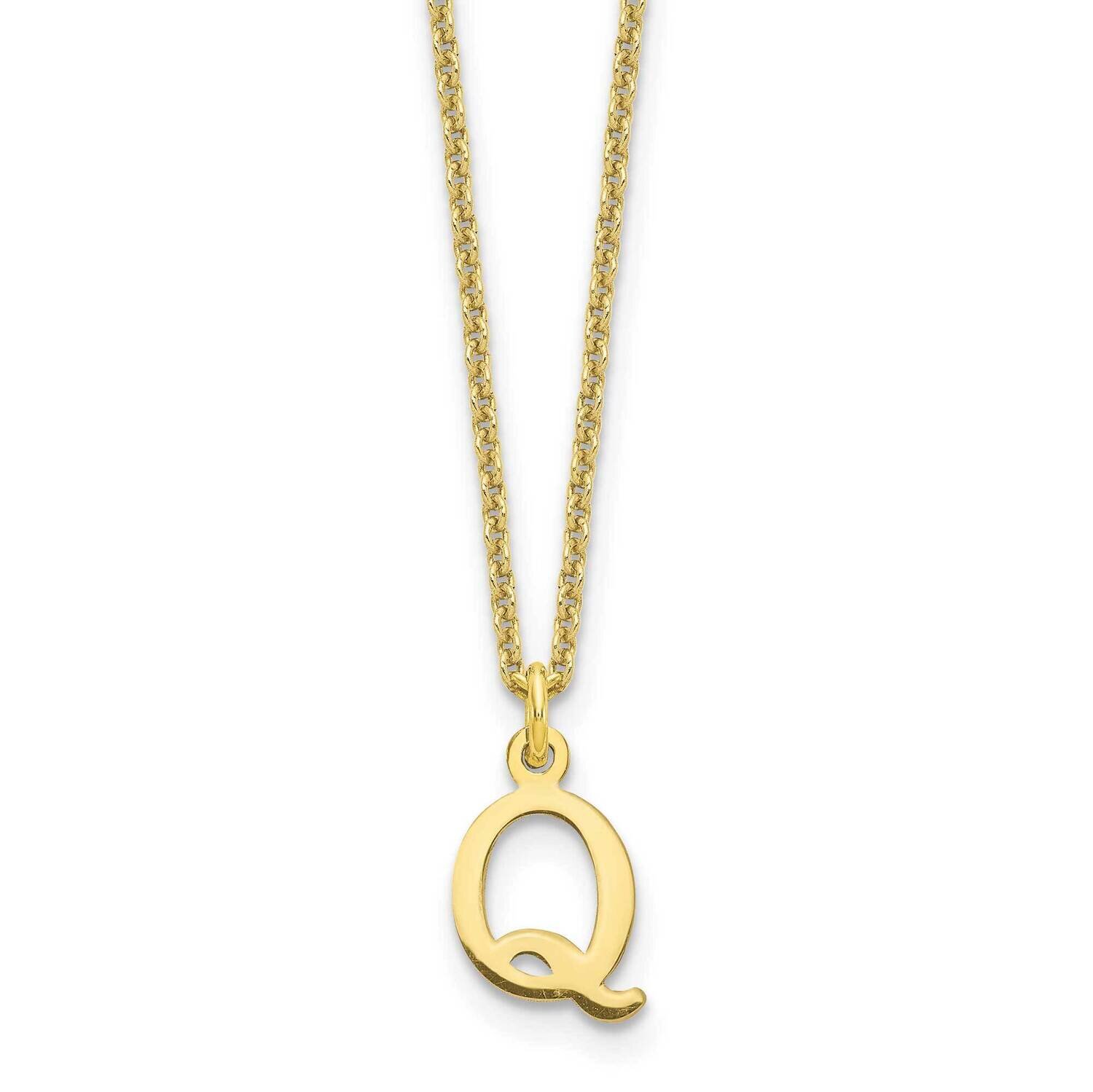 Cutout Letter Q Initial Necklace 10k Gold 10XNA727Y/Q, MPN: 10XNA727Y/Q,