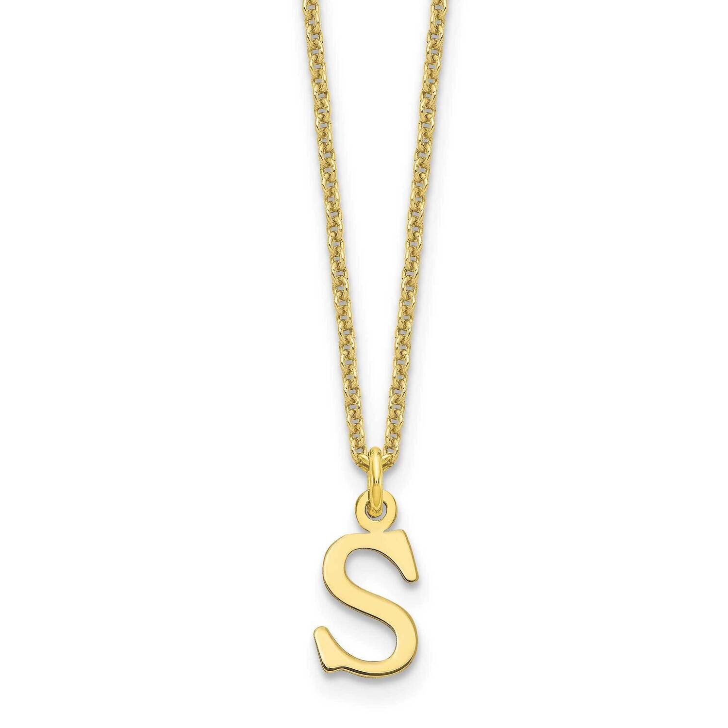 Cutout Letter S Initial Necklace 10k Gold 10XNA727Y/S, MPN: 10XNA727Y/S,