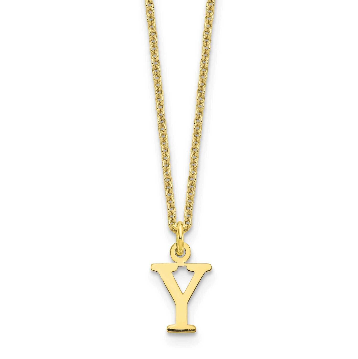 Cutout Letter Y Initial Necklace 10k Gold 10XNA727Y/Y, MPN: 10XNA727Y/Y,