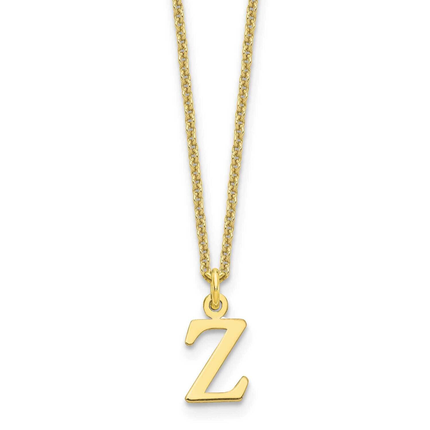 Cutout Letter Z Initial Necklace 10k Gold 10XNA727Y/Z, MPN: 10XNA727Y/Z,