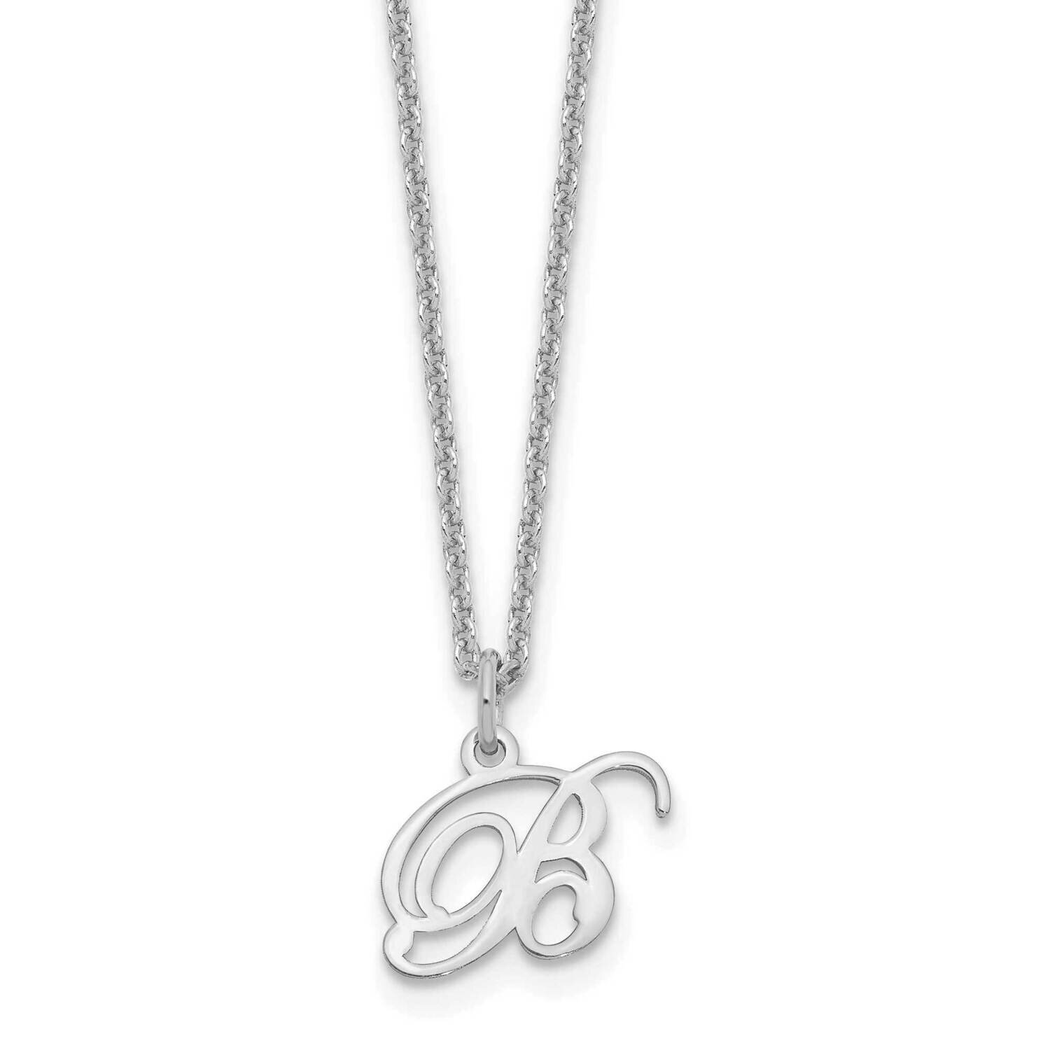 Letter B Initial Necklace 10k White Gold 10XNA756W/B, MPN: 10XNA756W/B,