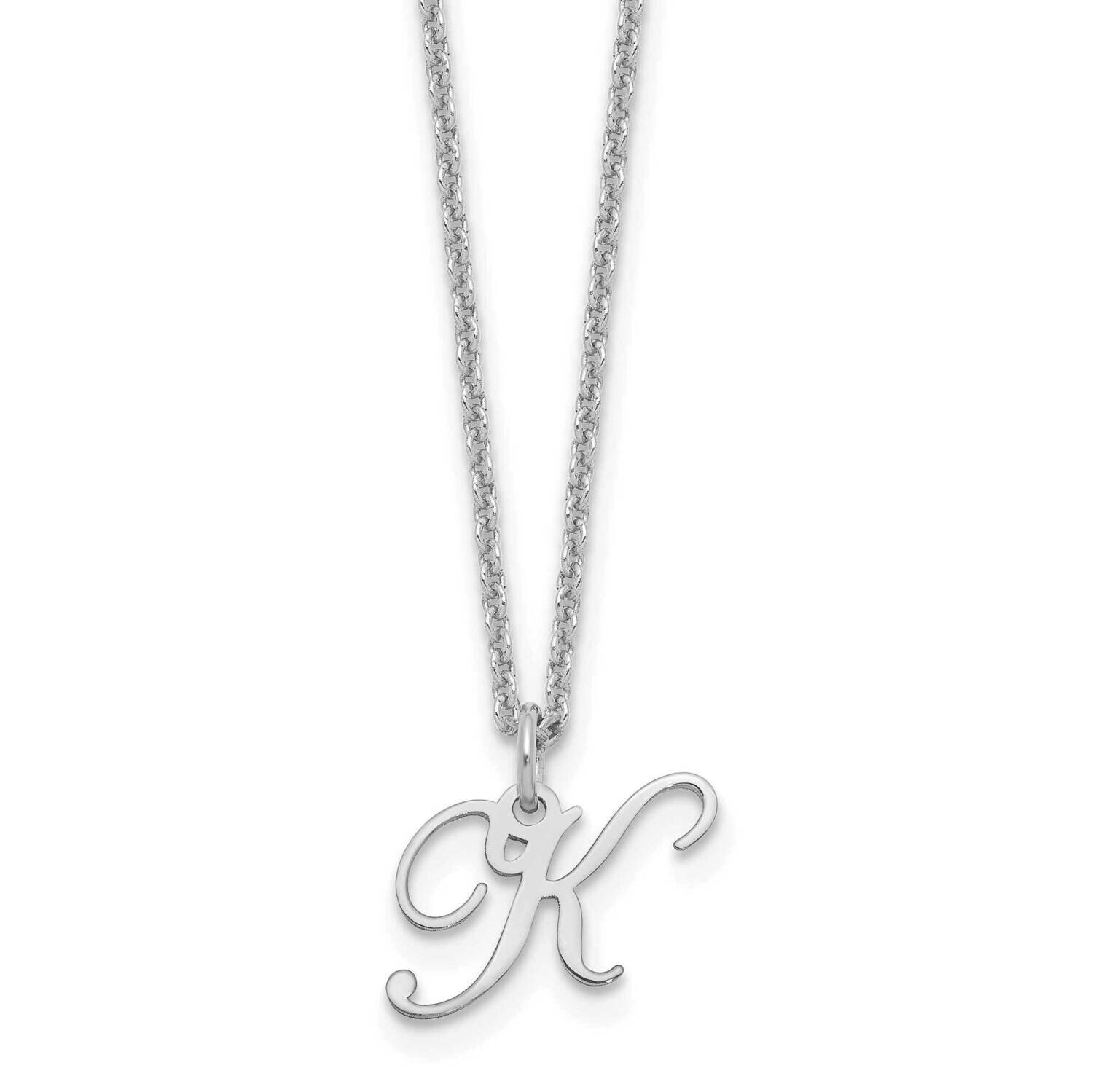 Letter K Initial Necklace 10k White Gold 10XNA756W/K, MPN: 10XNA756W/K,