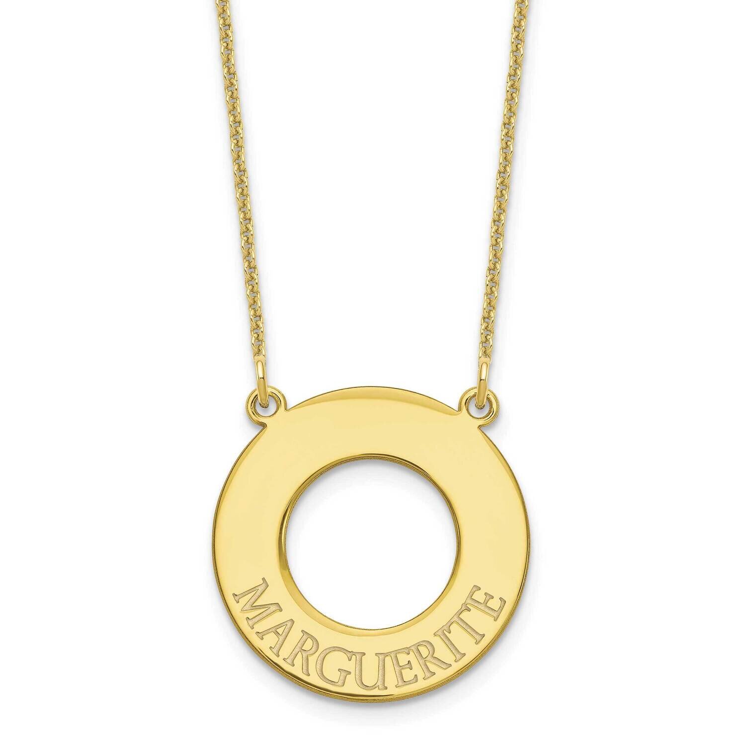 Open Circle with 1 Name Necklace 10k Gold 10XNA761Y, MPN: 10XNA761Y, 196904158449