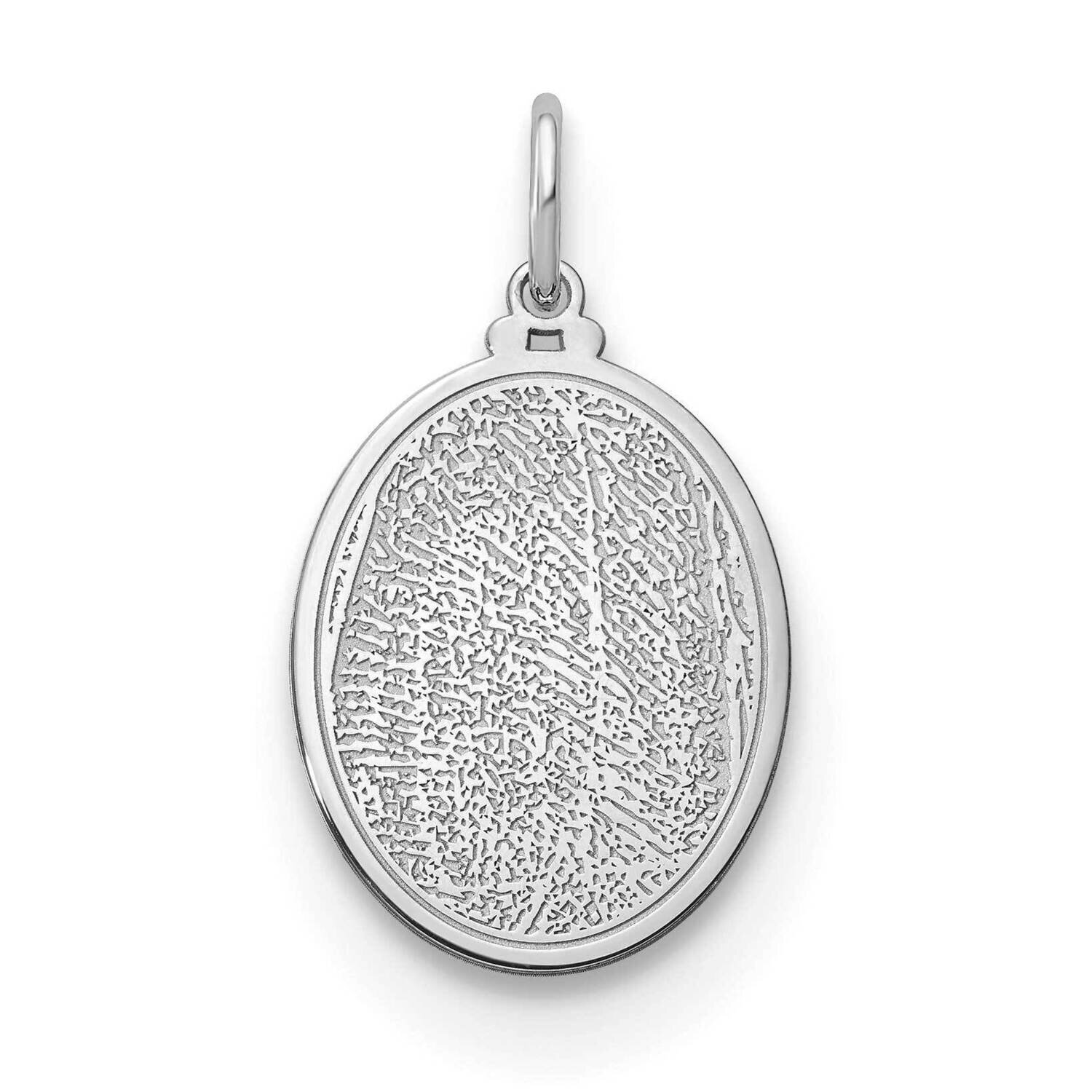 Small Fingerprint Charm 10k White Gold 10XNA913W, MPN: 10XNA913W,