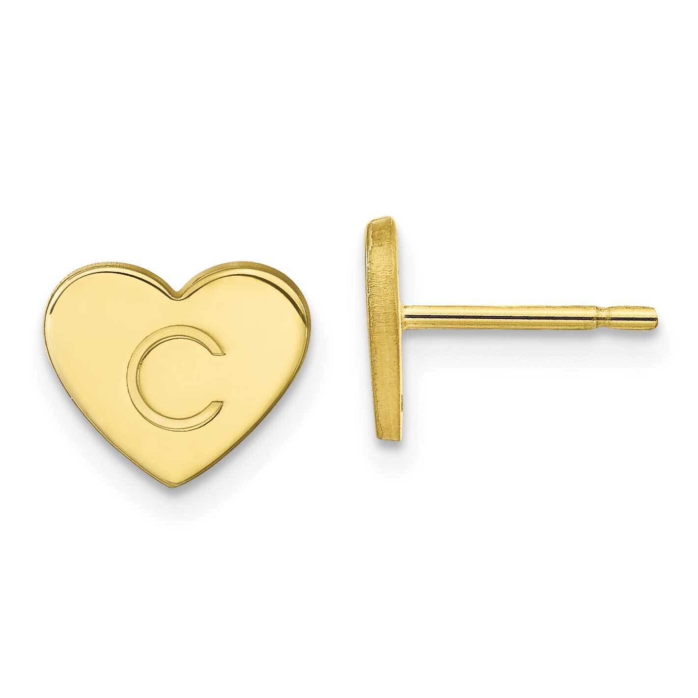 Initial Heart Post Earrings 10k Gold 10XNE143Y