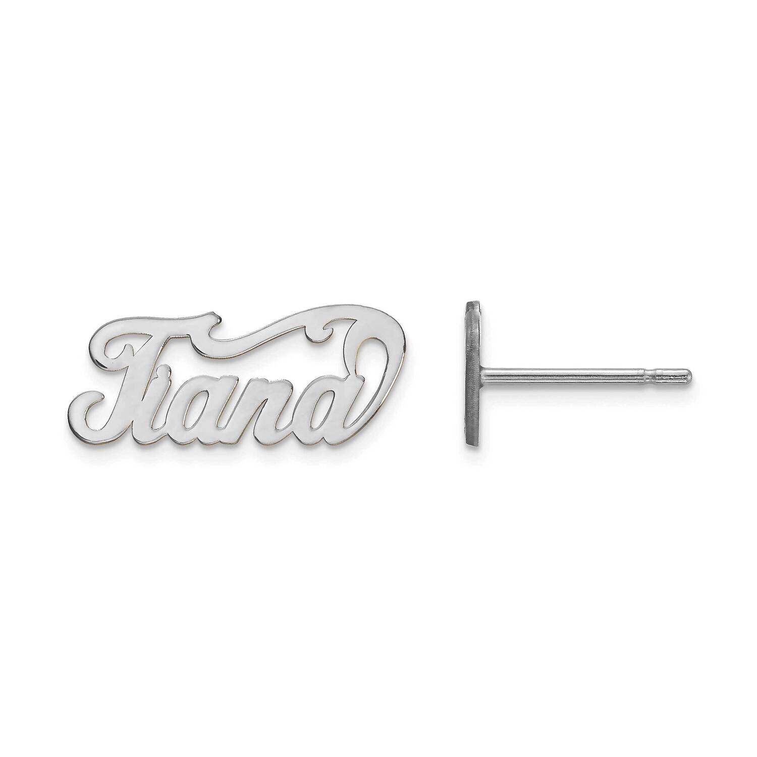Name Plate Post Earrings 10k White Gold 10XNE2W, MPN: 10XNE2W,
