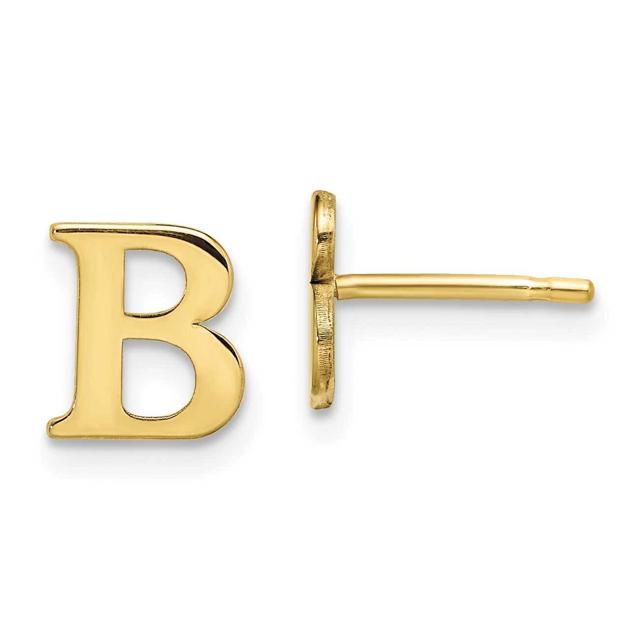 Initial Letter B Post Earrings 10k Gold Polished 10XNE46Y/B, MPN: 10XNE46Y/B,