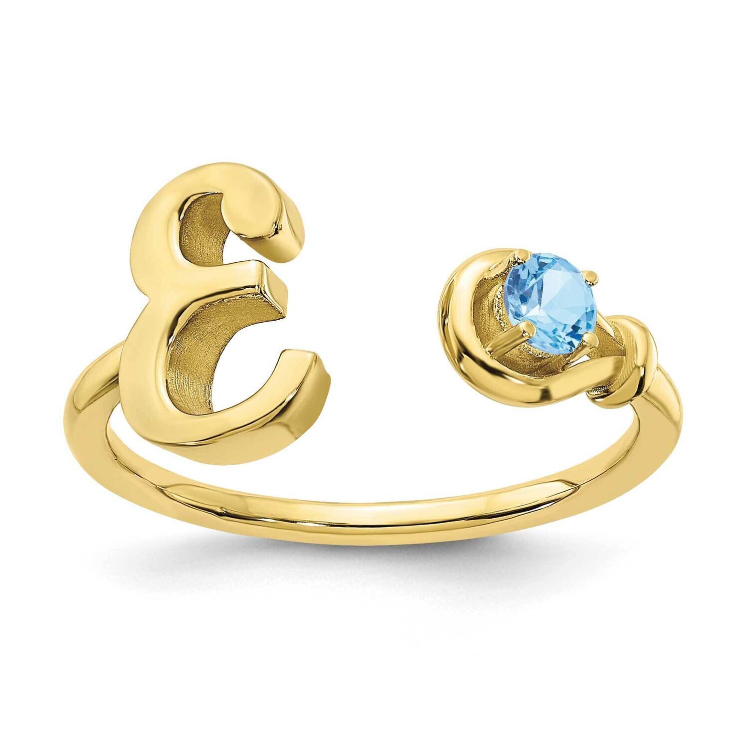 Letter E with Birthstone Ring 10k Gold 10XNR81EY, MPN: 10XNR81EY, 191101993688