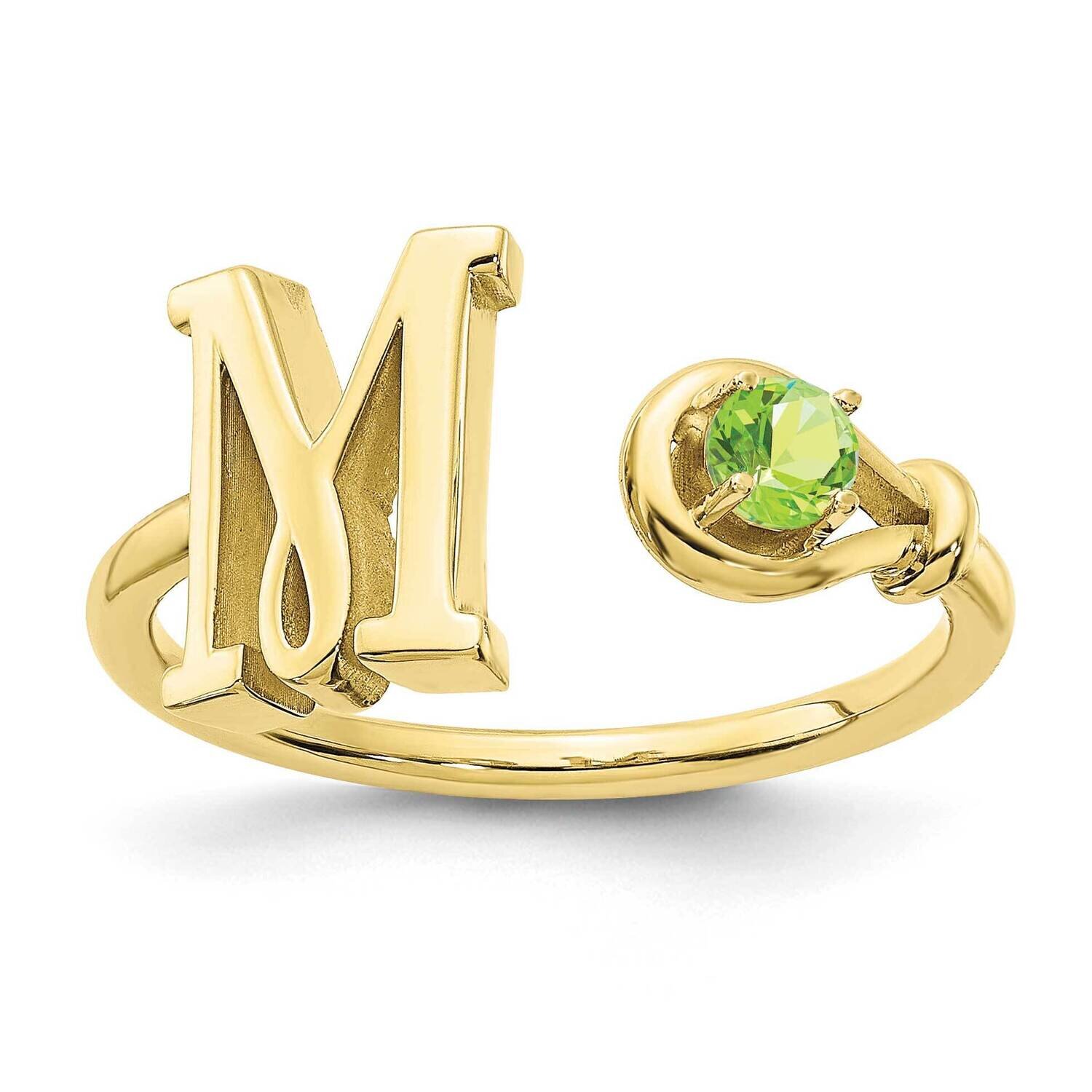 Letter M with Birthstone Ring 10k Gold 10XNR81MY