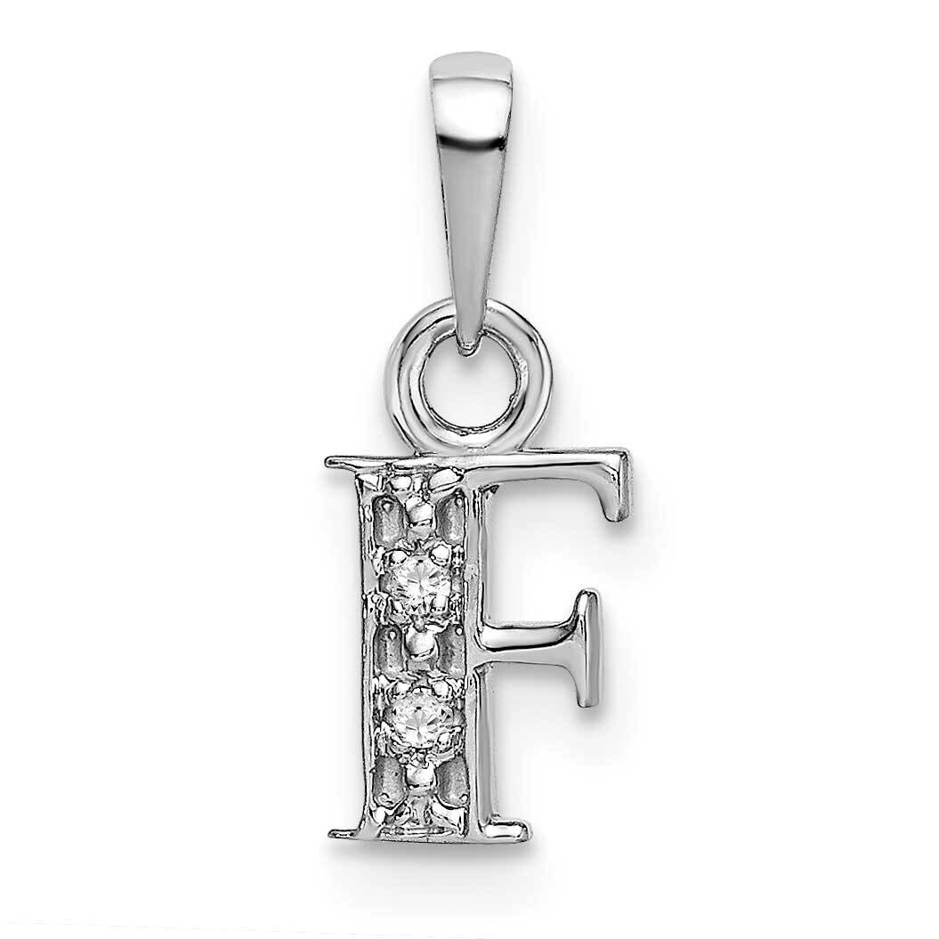 Initial F Charm 10k White Gold 10YC251F, MPN: 10YC251F,