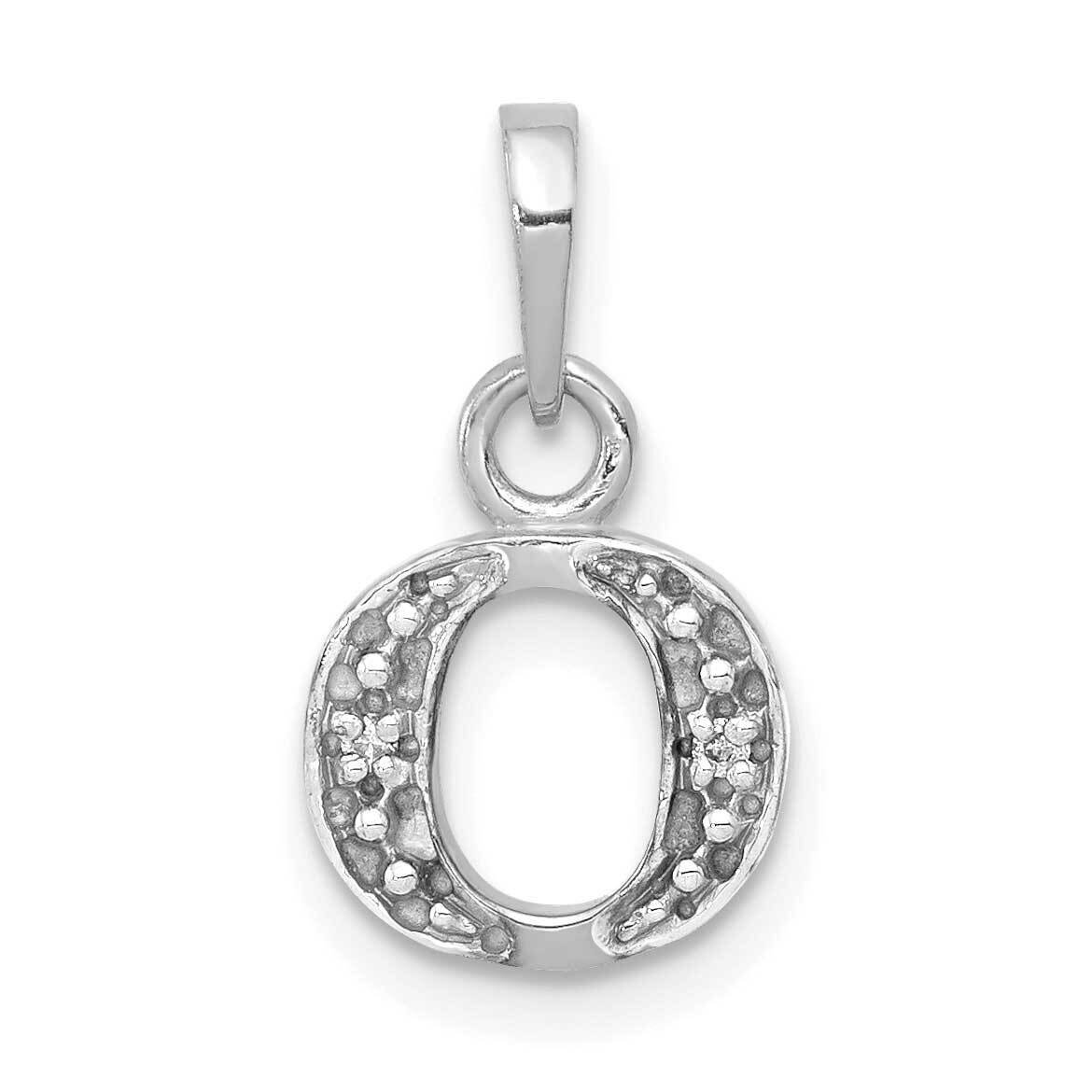 Initial O Charm 10k White Gold 10YC251O, MPN: 10YC251O,