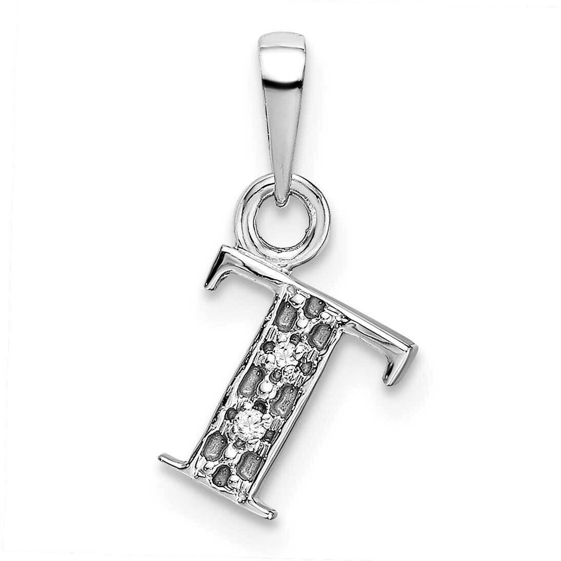 Initial T Charm 10k White Gold 10YC251T, MPN: 10YC251T,