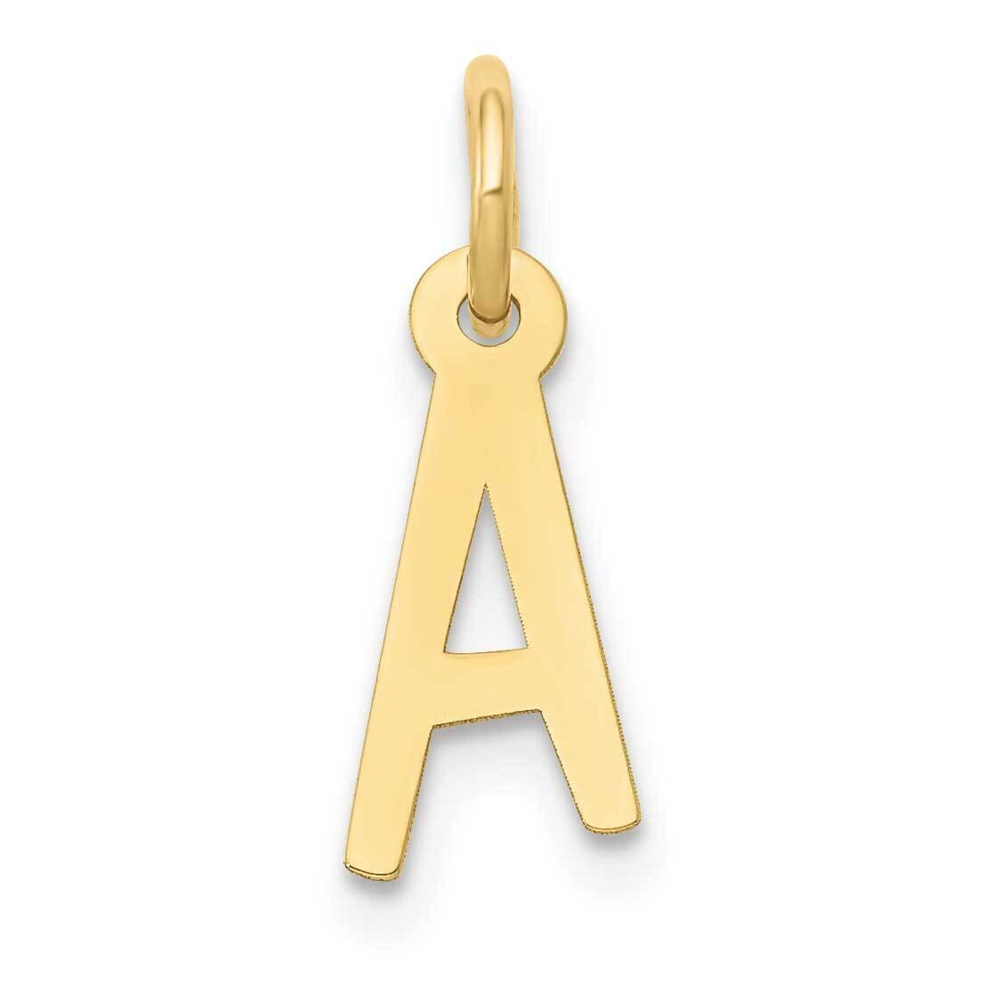Slanted Block Initial A Charm 10k Gold Small 10YC644A, MPN: 10YC644A,