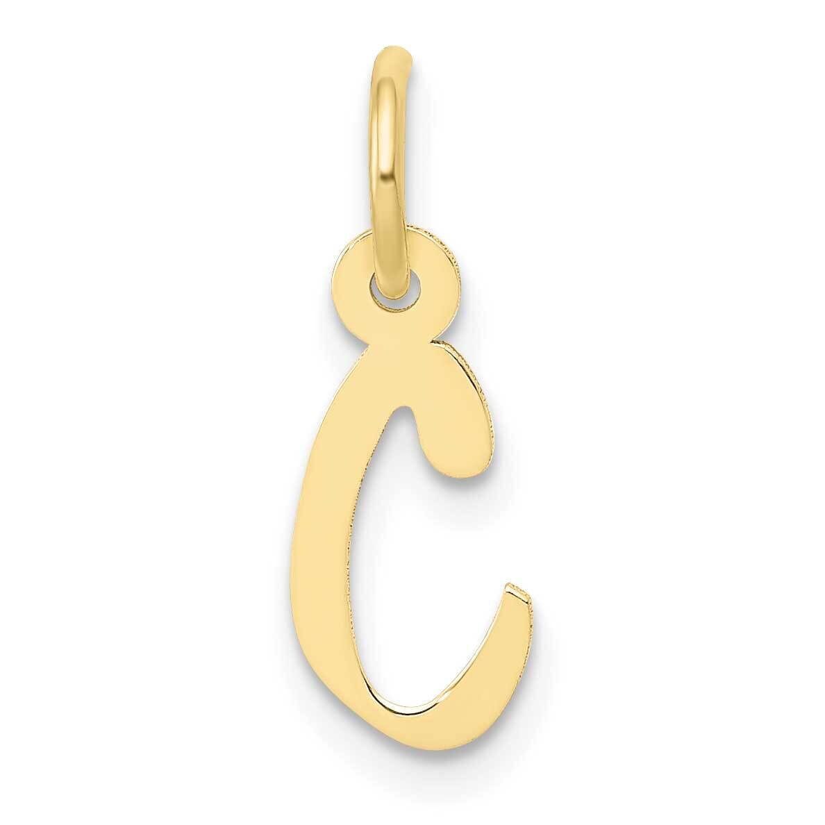 Slanted Block Initial C Charm 10k Gold Small 10YC644C, MPN: 10YC644C,