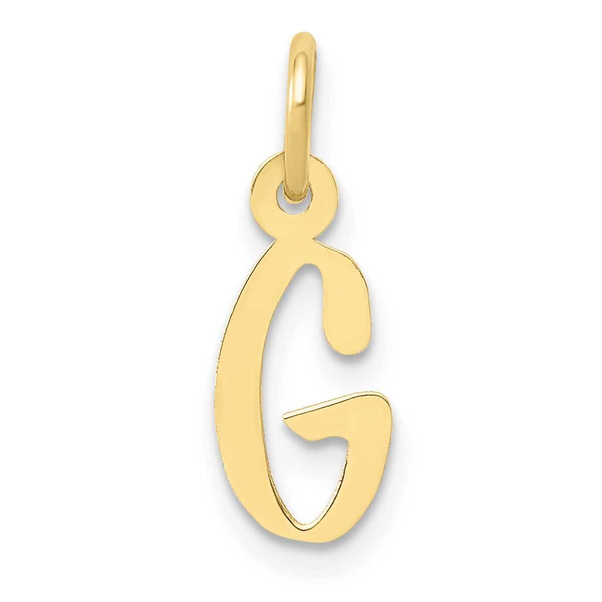 Slanted Block Initial G Charm 10k Gold Small 10YC644G, MPN: 10YC644G,