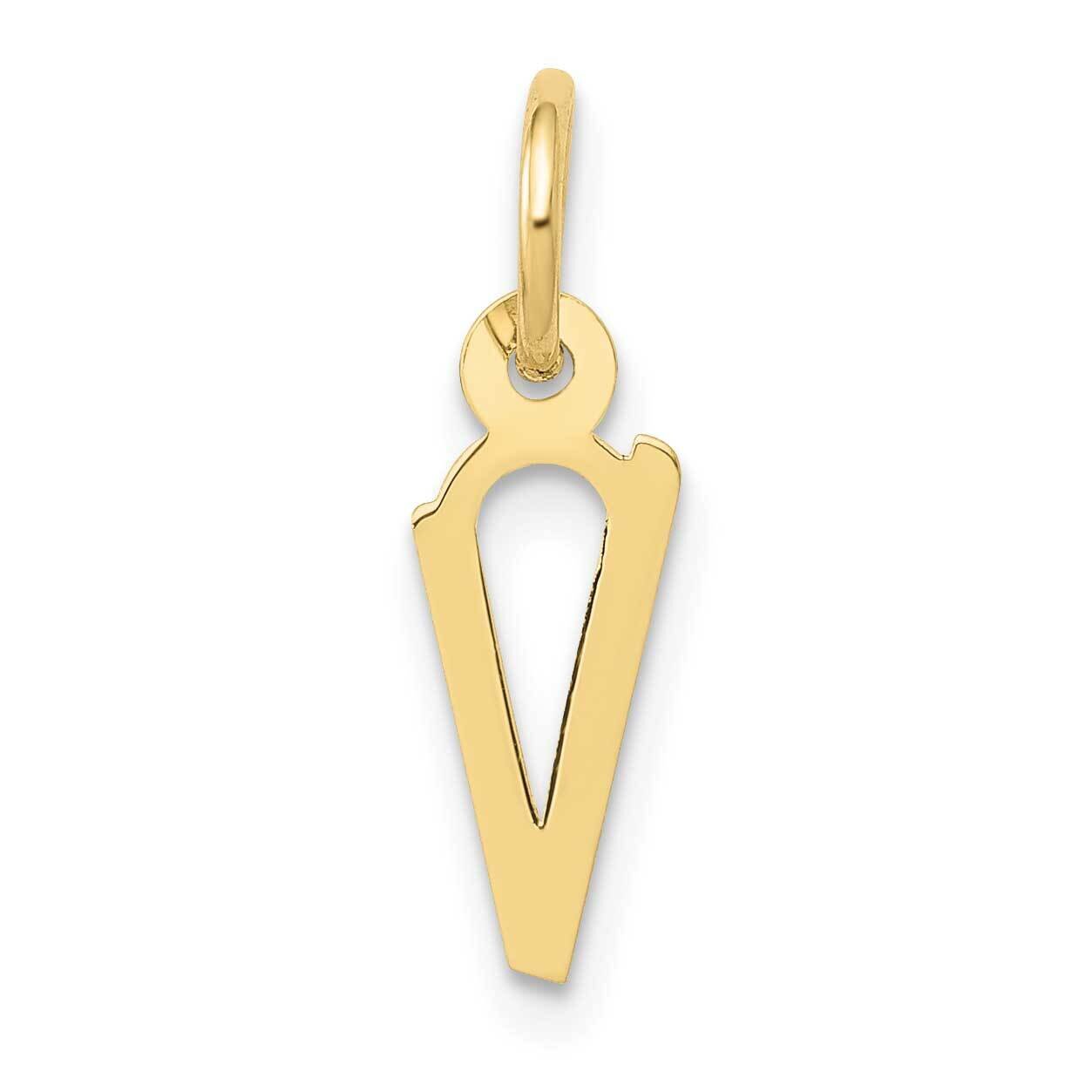 Slanted Block Initial V Charm 10k Gold Small 10YC644V, MPN: 10YC644V,