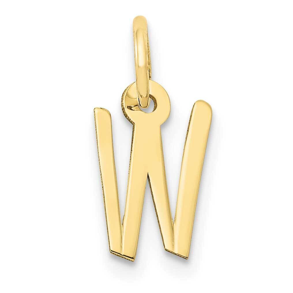 Slanted Block Initial W Charm 10k Gold Small 10YC644W, MPN: 10YC644W,