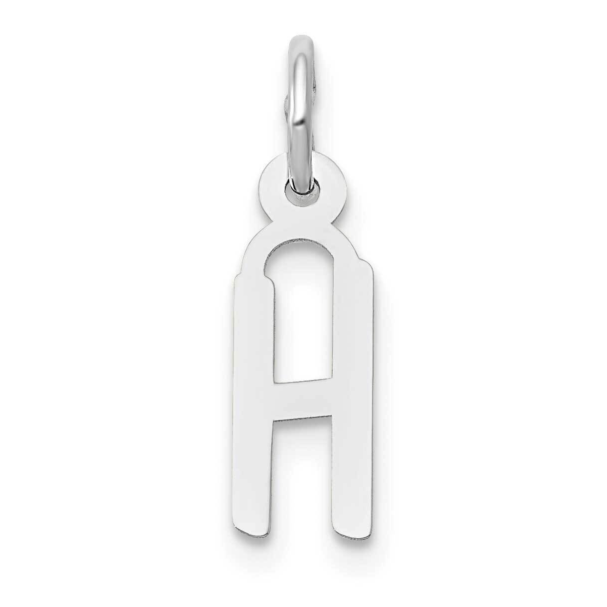 Slanted Block Initial H Charm 10k White Gold Small 10YC645H, MPN: 10YC645H,
