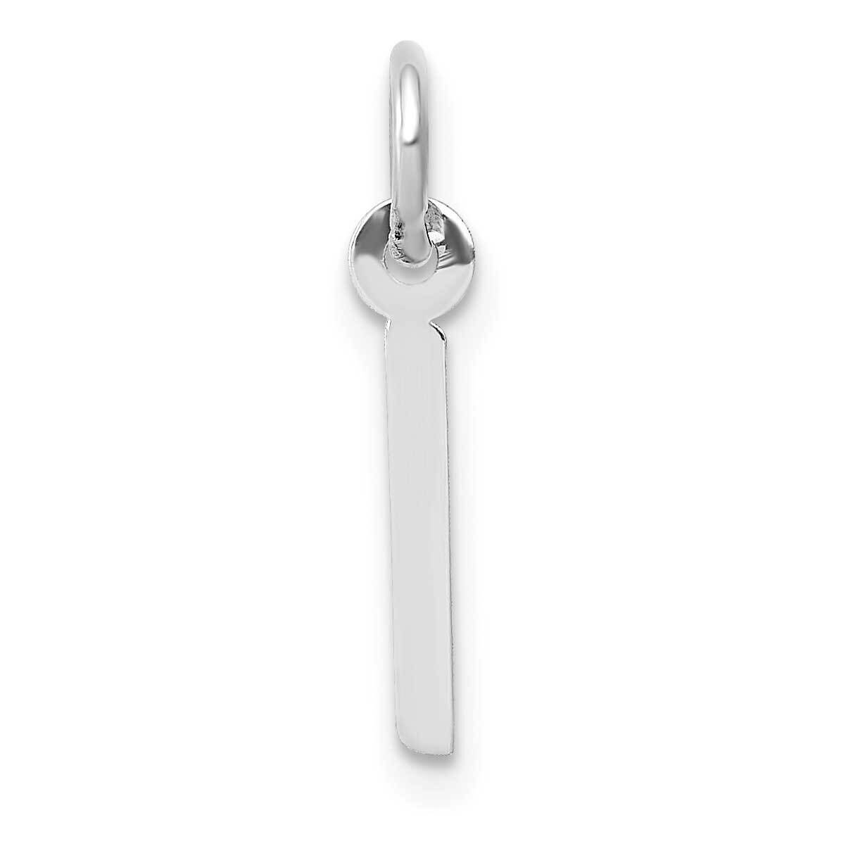 Slanted Block Initial I Charm 10k White Gold Small 10YC645I, MPN: 10YC645I,